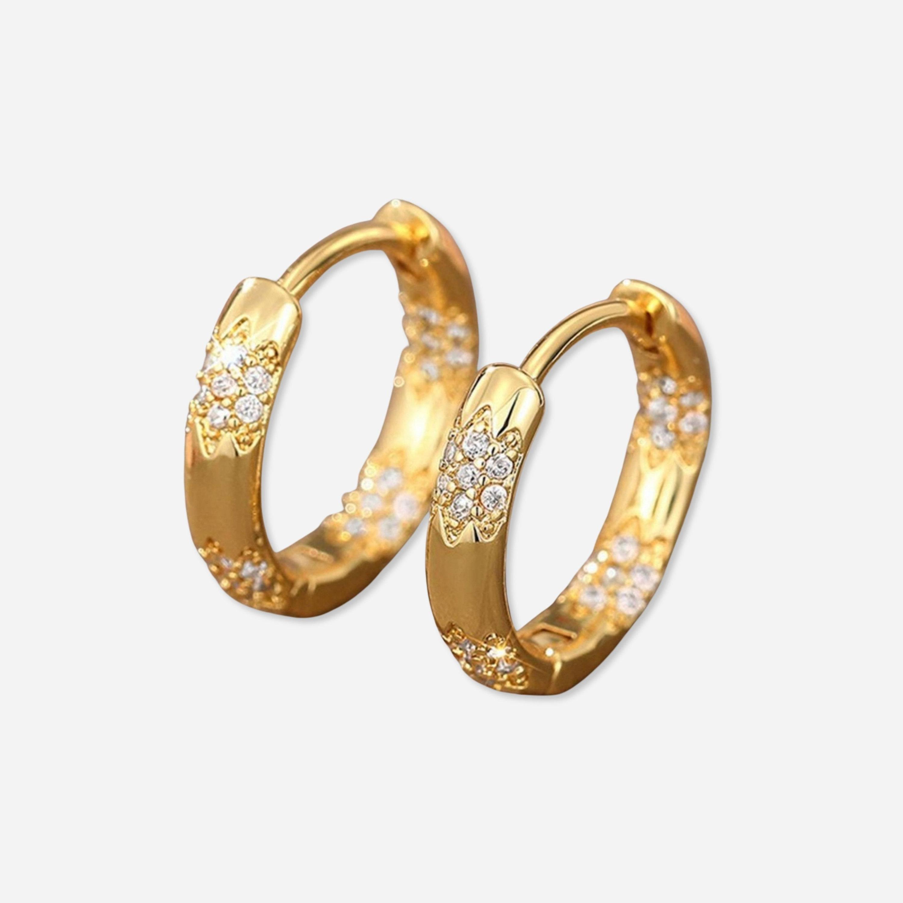 Take Two Inlaid Embellished Hoop Earrings-women-watchesandjewellery-jewellery-earrings-image-1