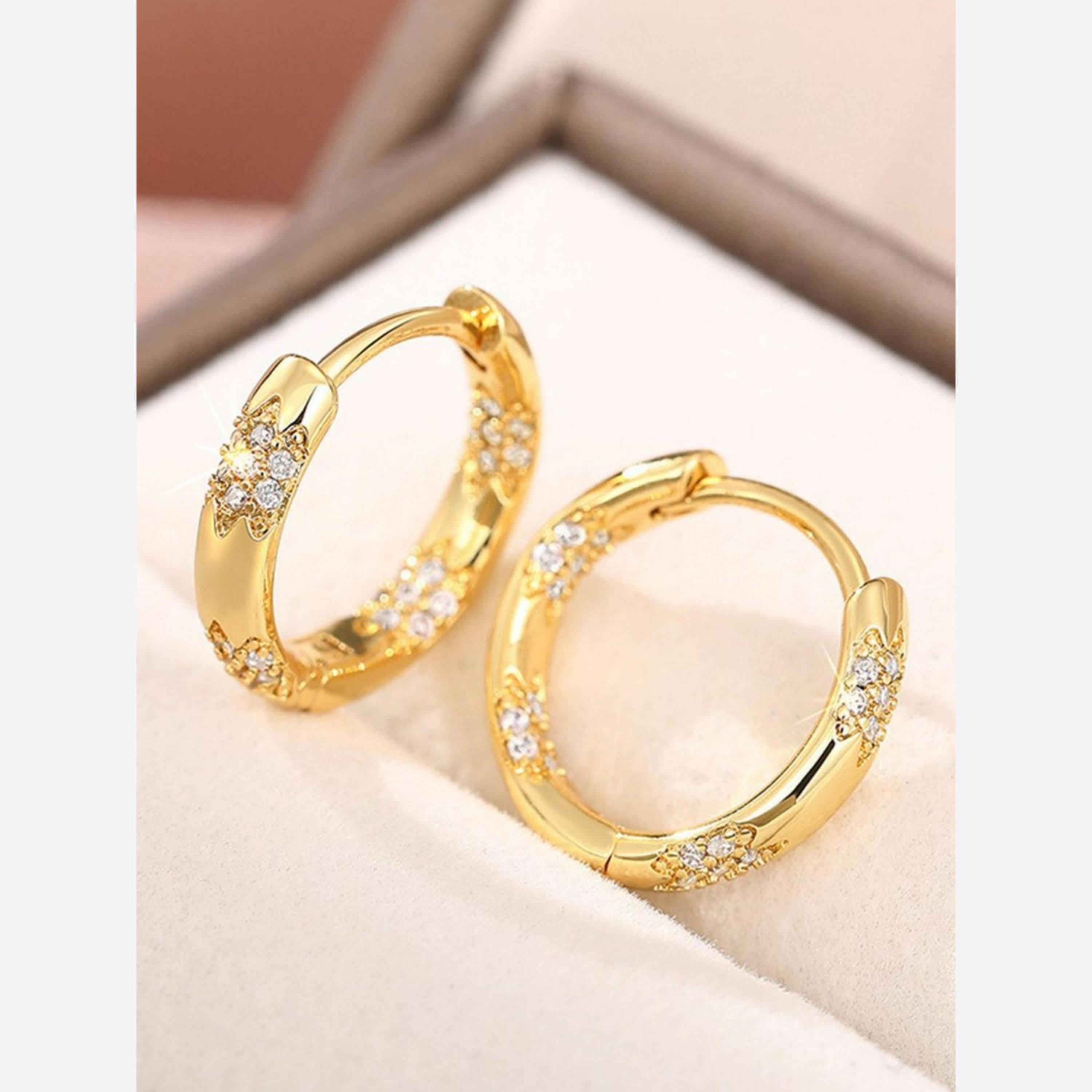 Take Two Inlaid Embellished Hoop Earrings-women-watchesandjewellery-jewellery-earrings-image-2