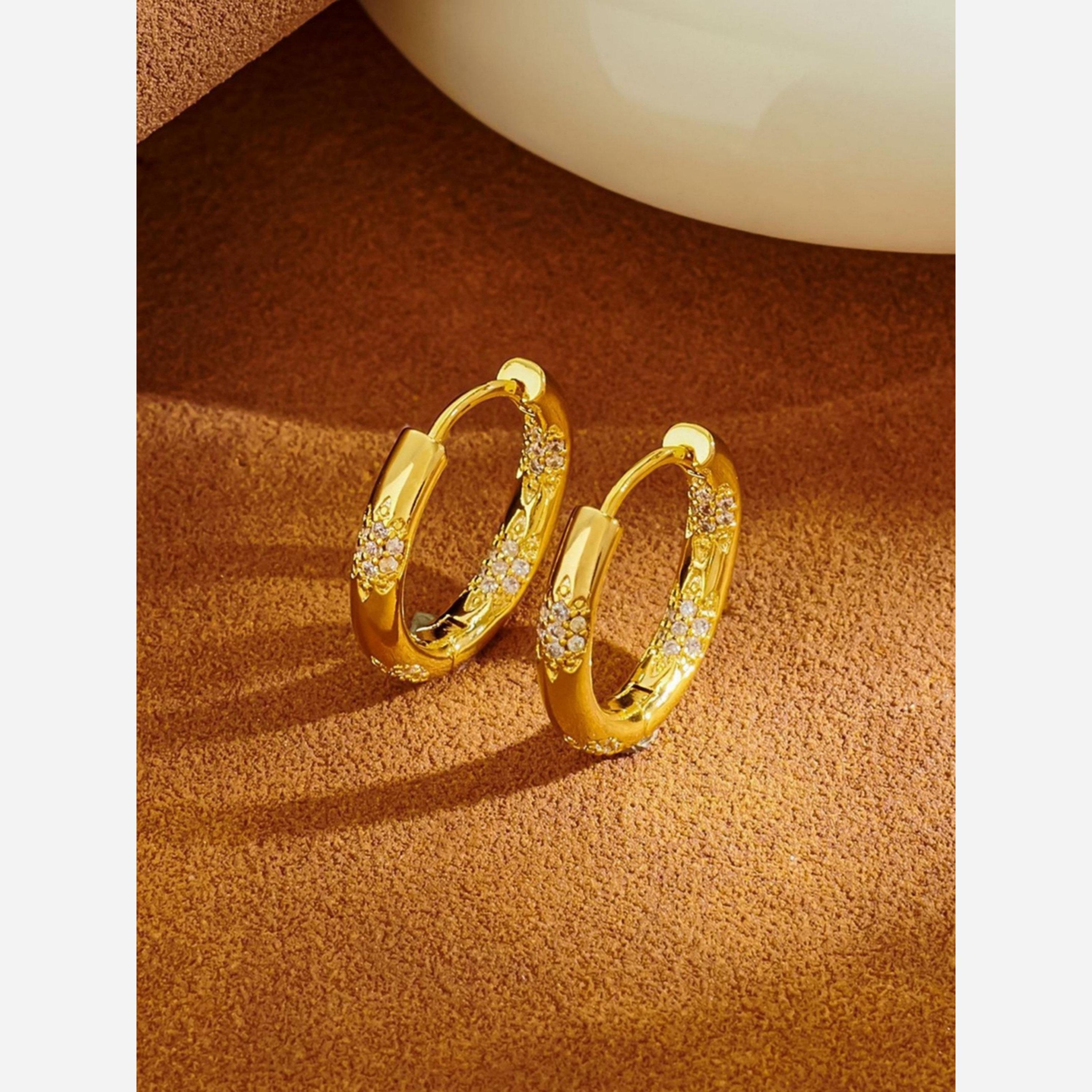 Take Two Inlaid Embellished Hoop Earrings-women-watchesandjewellery-jewellery-earrings-image-4