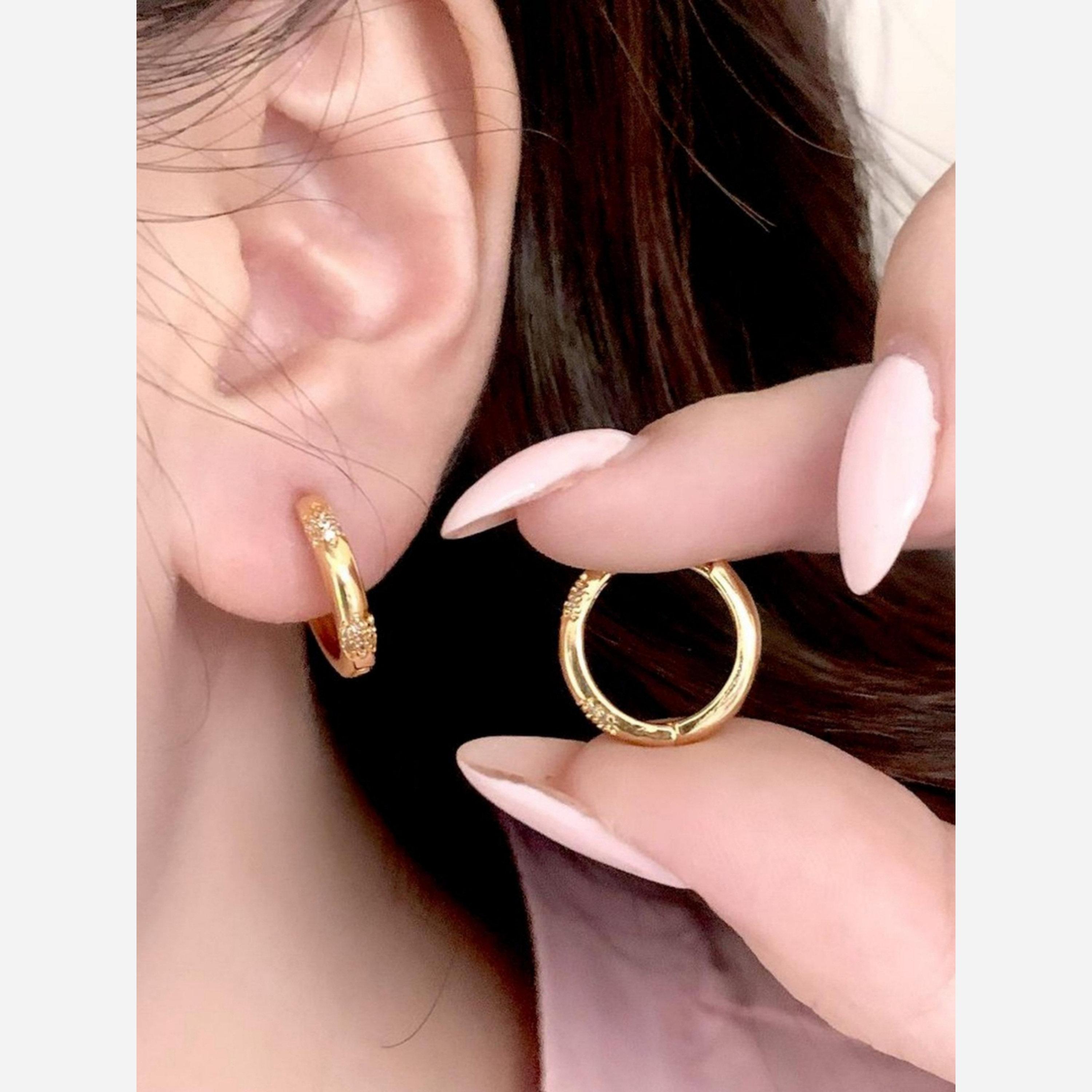 Take Two Inlaid Embellished Hoop Earrings-women-watchesandjewellery-jewellery-earrings-image-6