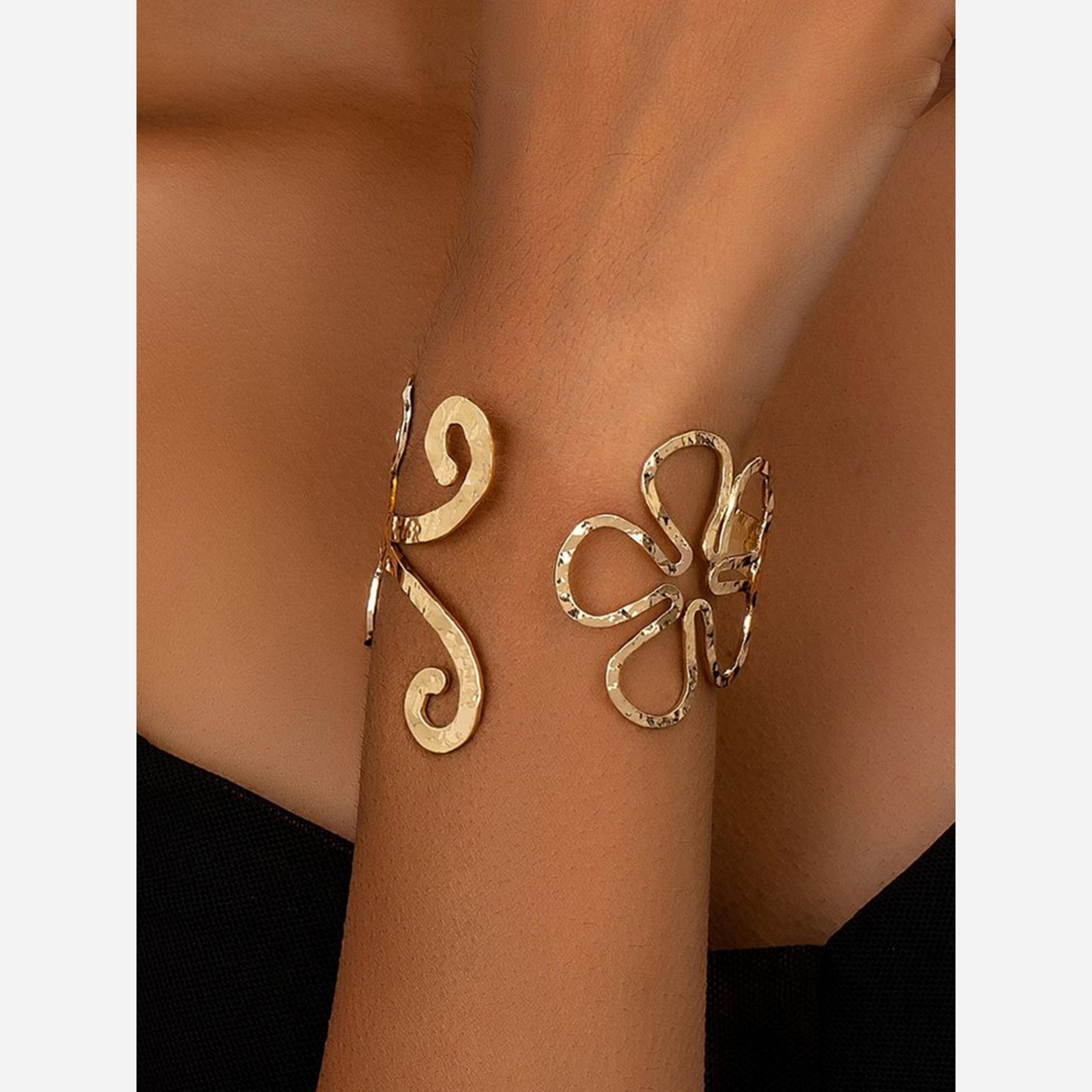 Take Two Hollow Carved Flower Bangle with Ring Set-women-watchesandjewellery-jewellery-jewellerysets-image-3