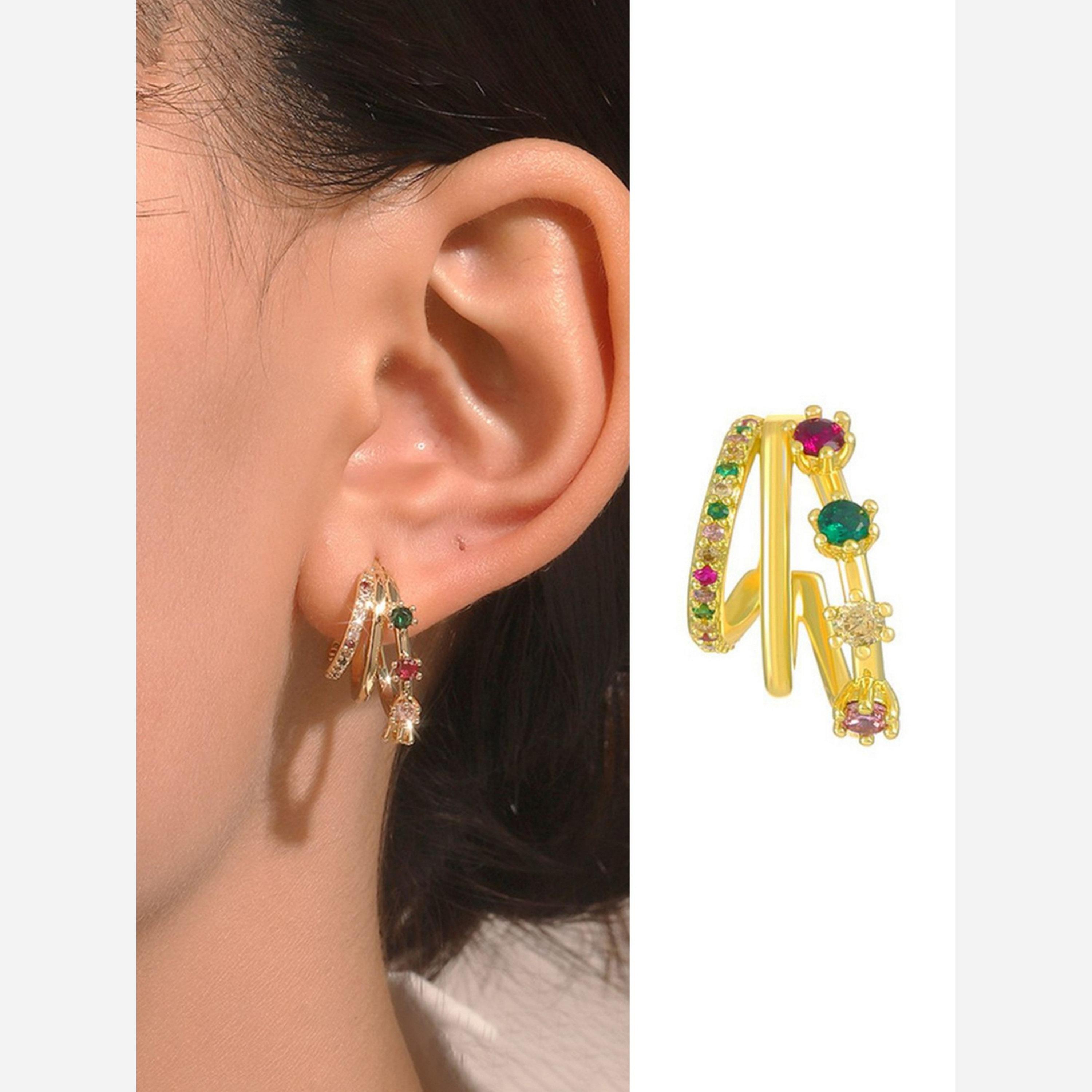 Take Two Multi-Turn Inlaid Zirconia Earrings-women-watchesandjewellery-jewellery-earrings-image-2