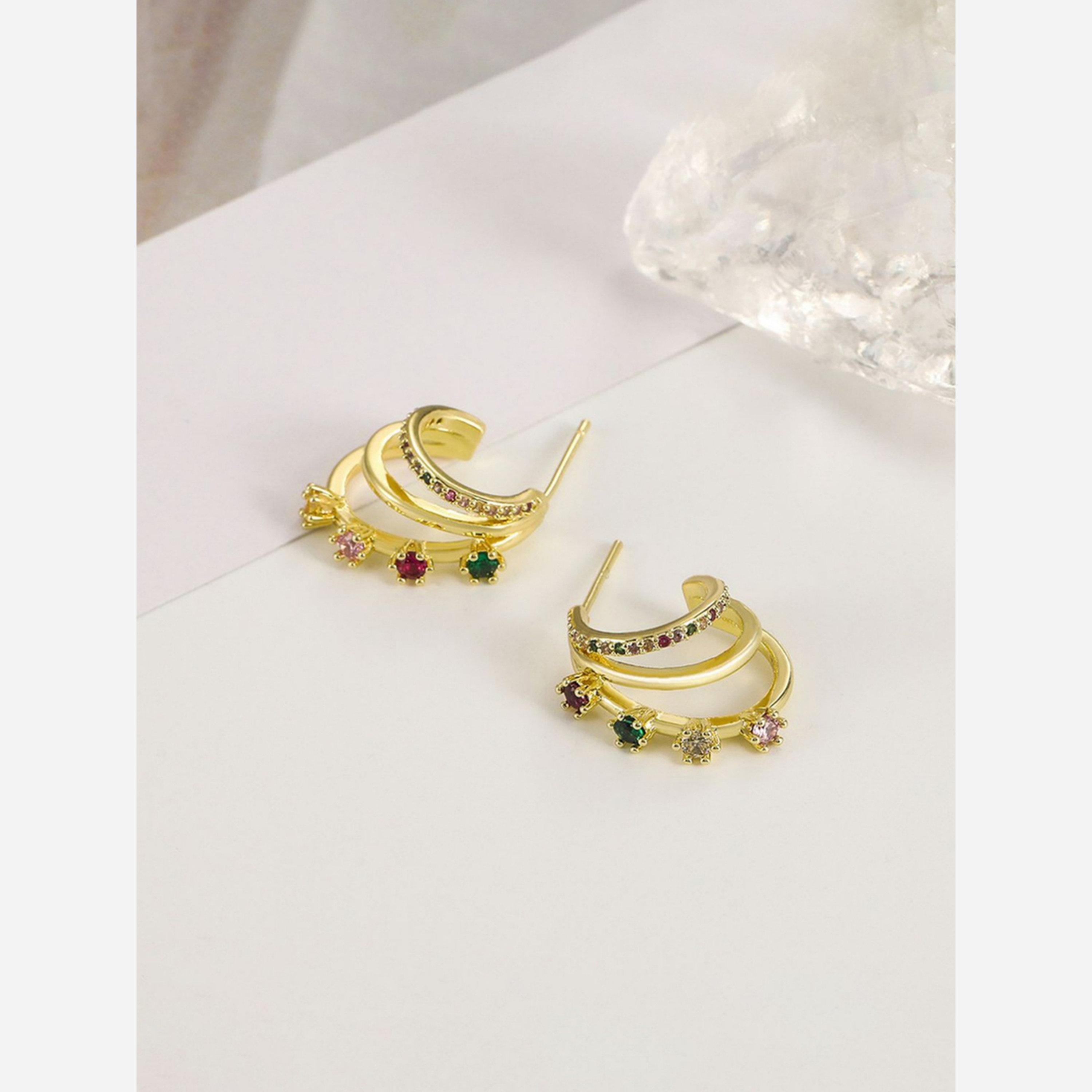 Take Two Multi-Turn Inlaid Zirconia Earrings-women-watchesandjewellery-jewellery-earrings-image-4
