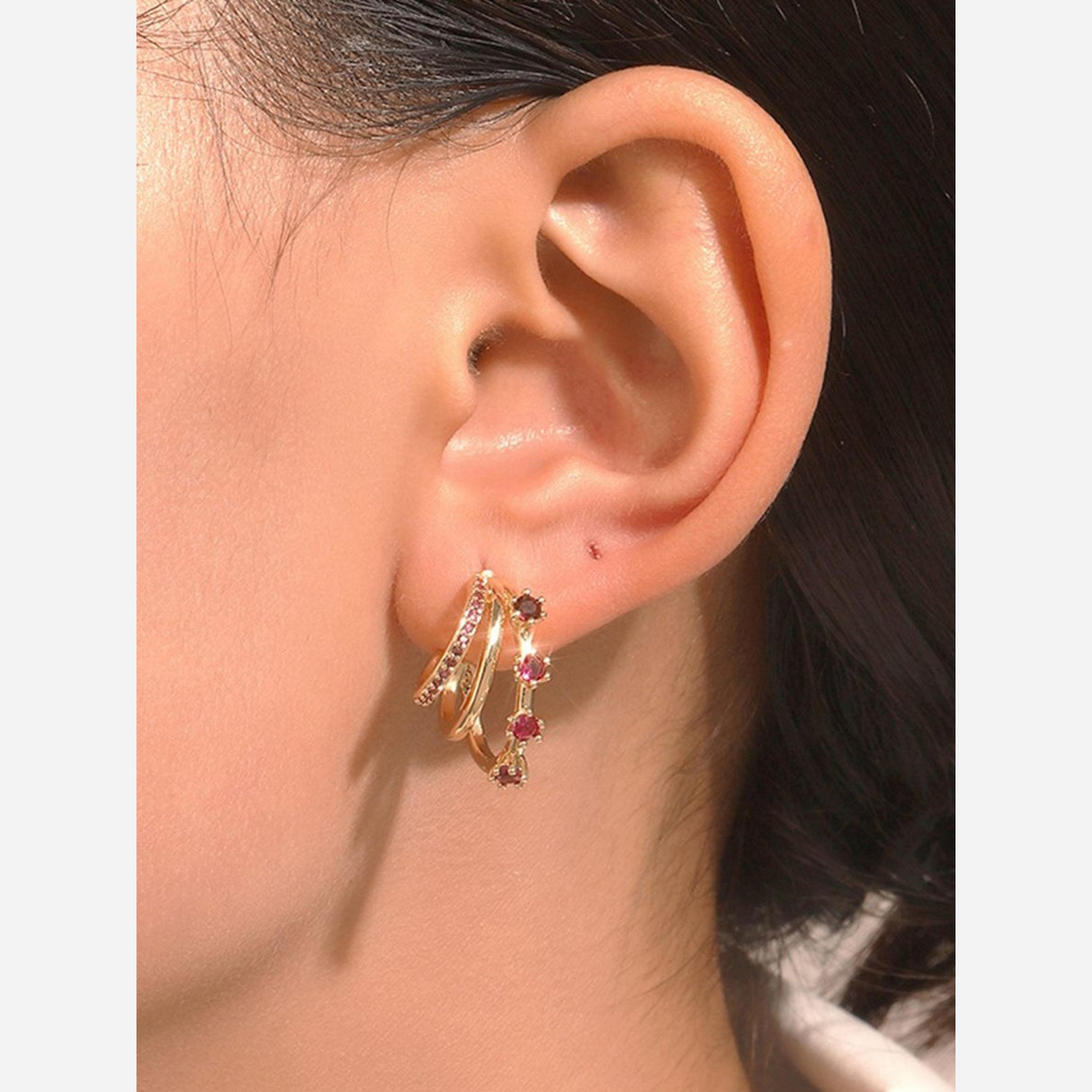 Take Two Multi-Turn Inlaid Zirconia Earrings-women-watchesandjewellery-jewellery-earrings-image-3