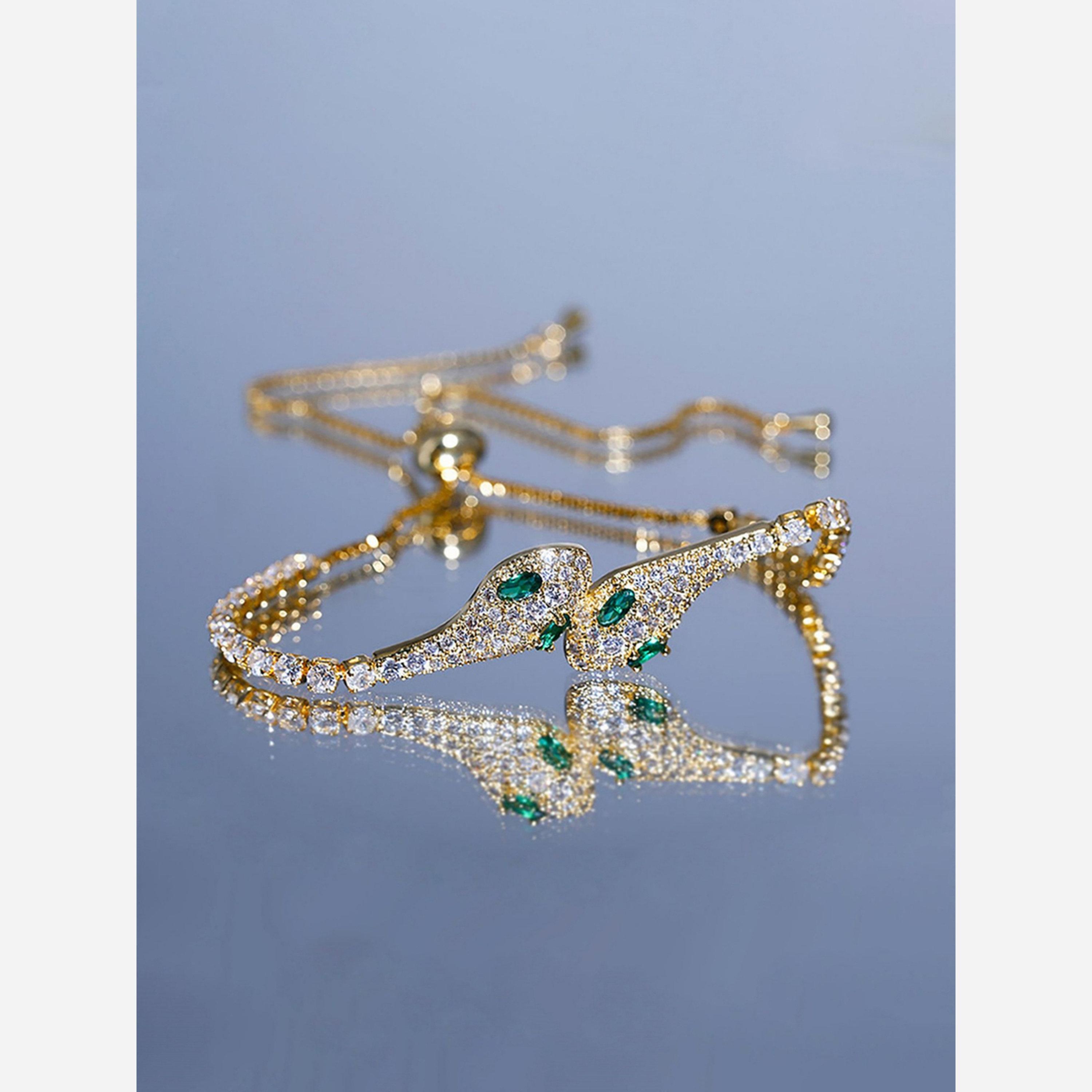 Take Two Snake Rhinestone Adjustable Bracelet-women-watchesandjewellery-jewellery-banglesandbracelets-image-3