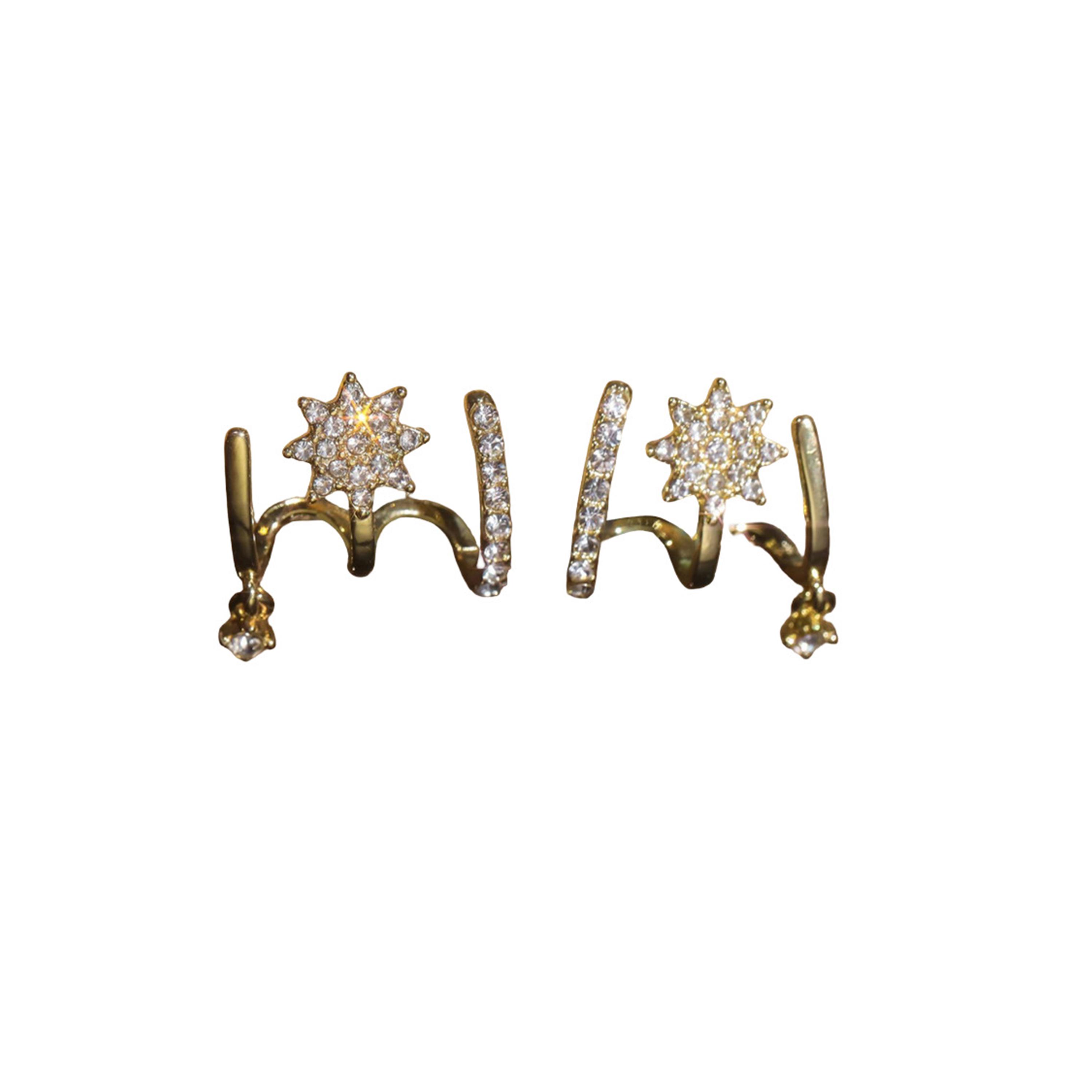 Take Two Multi-Turn Inlaid Zirconia Earrings-women-watchesandjewellery-jewellery-earrings-image-1