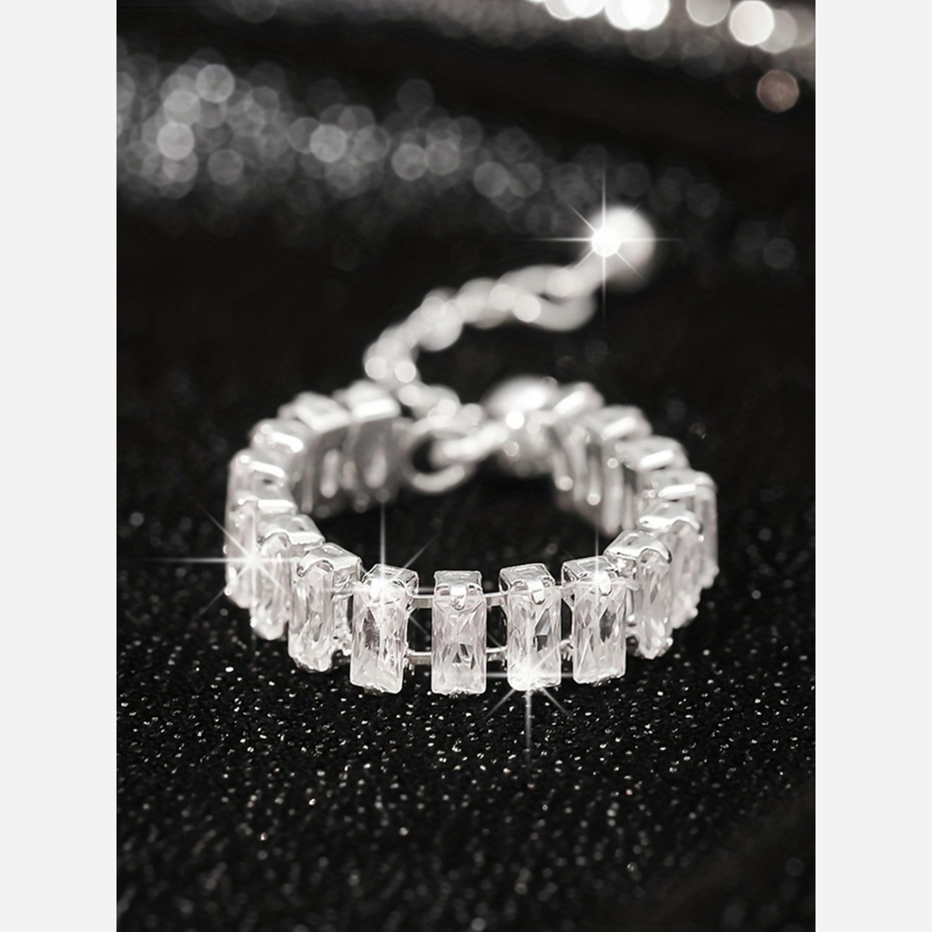تيك تو - خاتم بسلسلة مرصعة بالكريستال البراق-women-watchesandjewellery-jewellery-rings-image-1