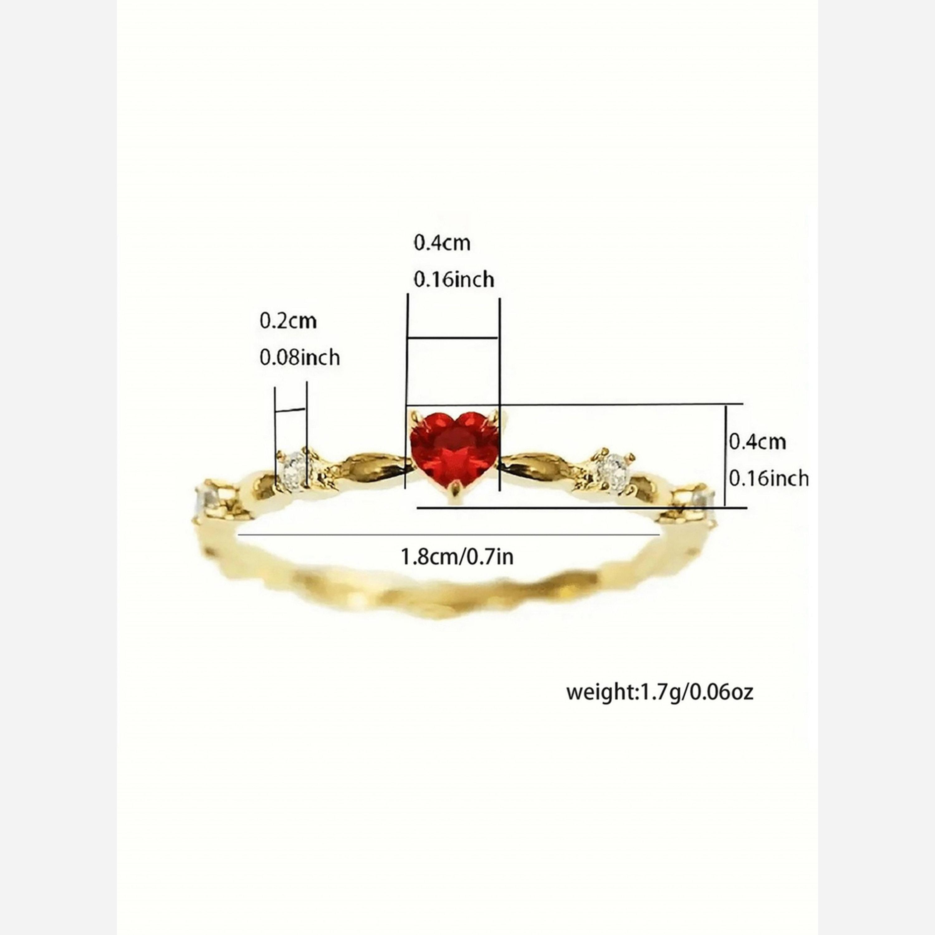 Take Two Red Heart and Inlaid Rhinestone Ring-women-watchesandjewellery-jewellery-rings-image-4