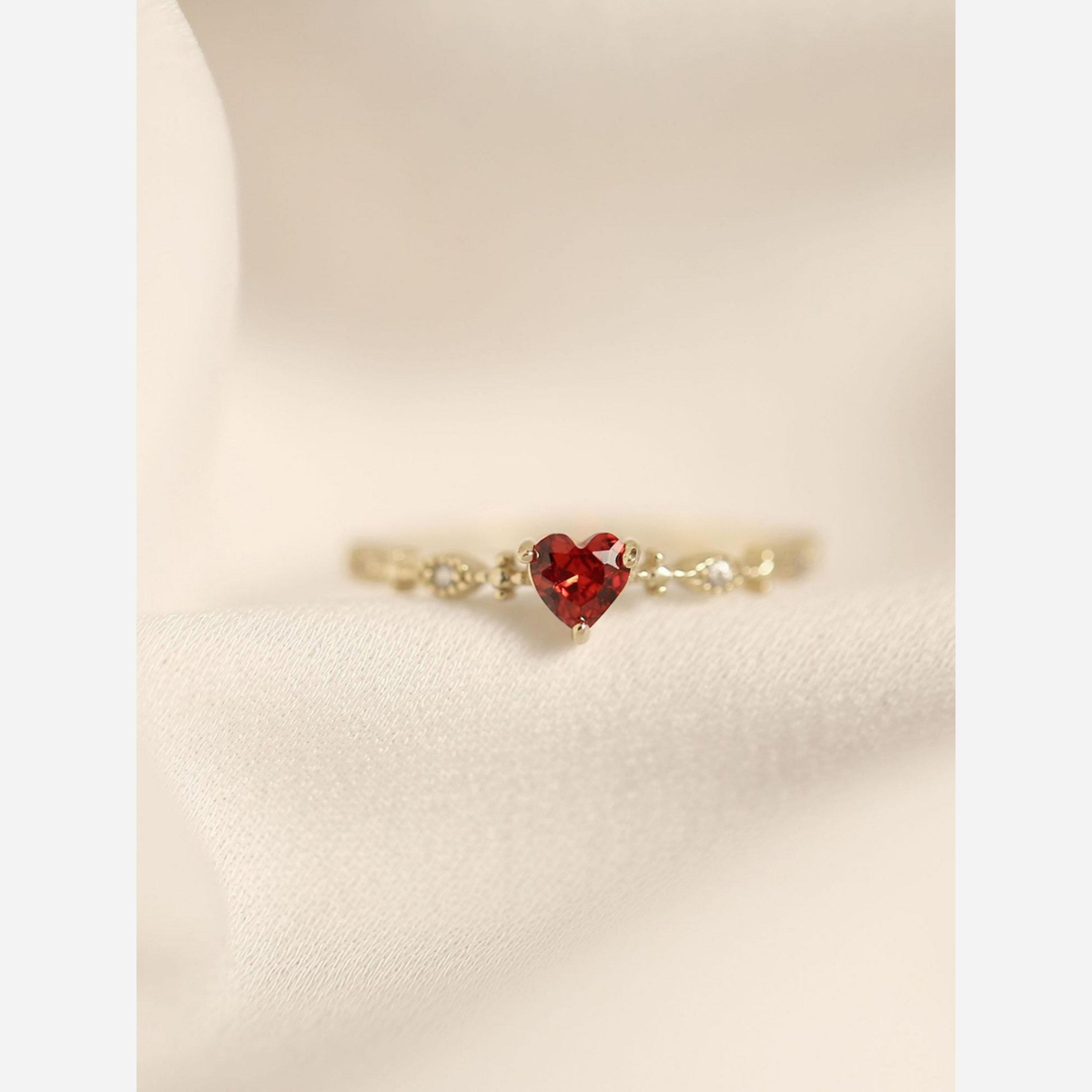 Take Two Red Heart and Inlaid Rhinestone Ring-women-watchesandjewellery-jewellery-rings-image-6
