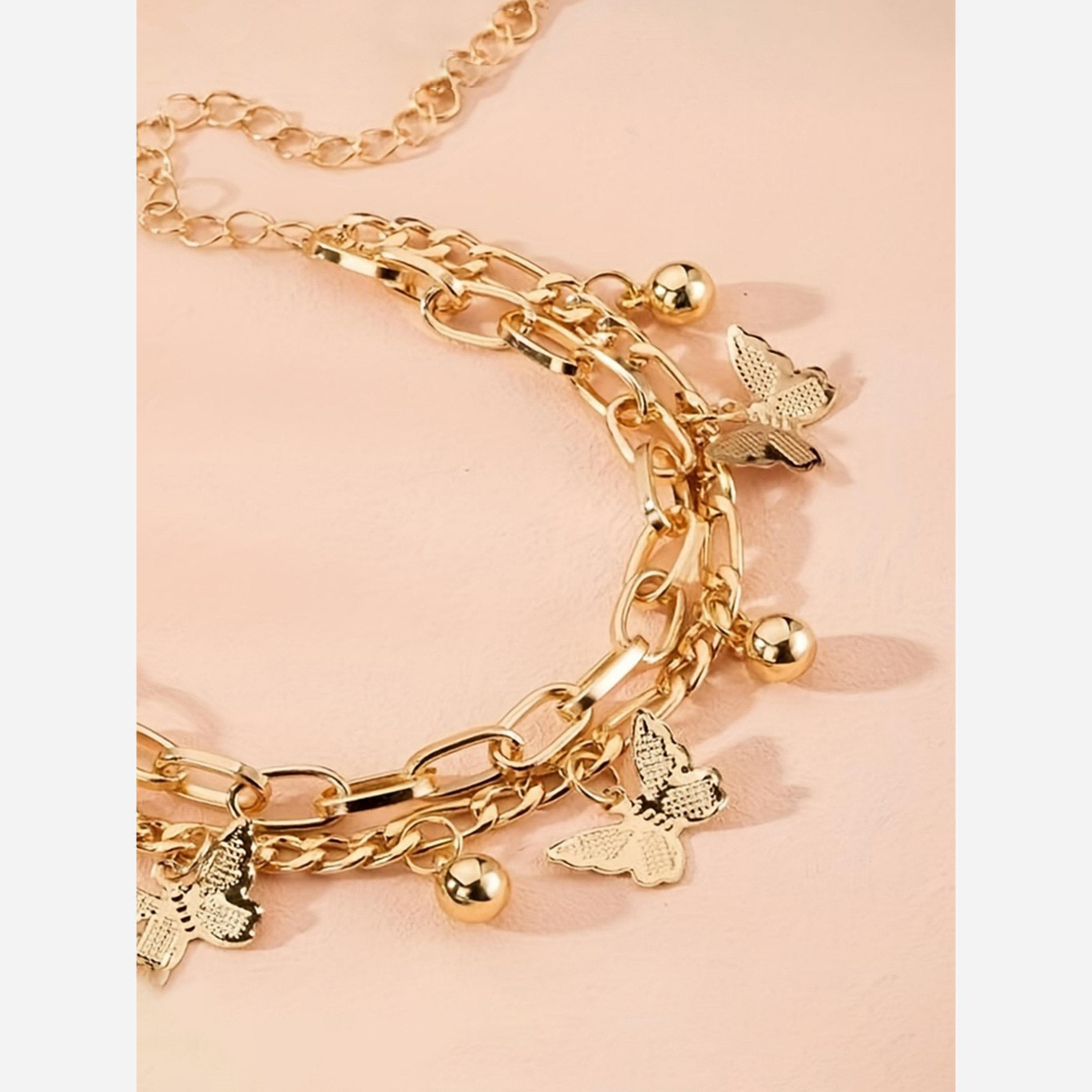 Take Two Chain Link Butterfly Charm Bracelet-women-watchesandjewellery-jewellery-banglesandbracelets-image-3
