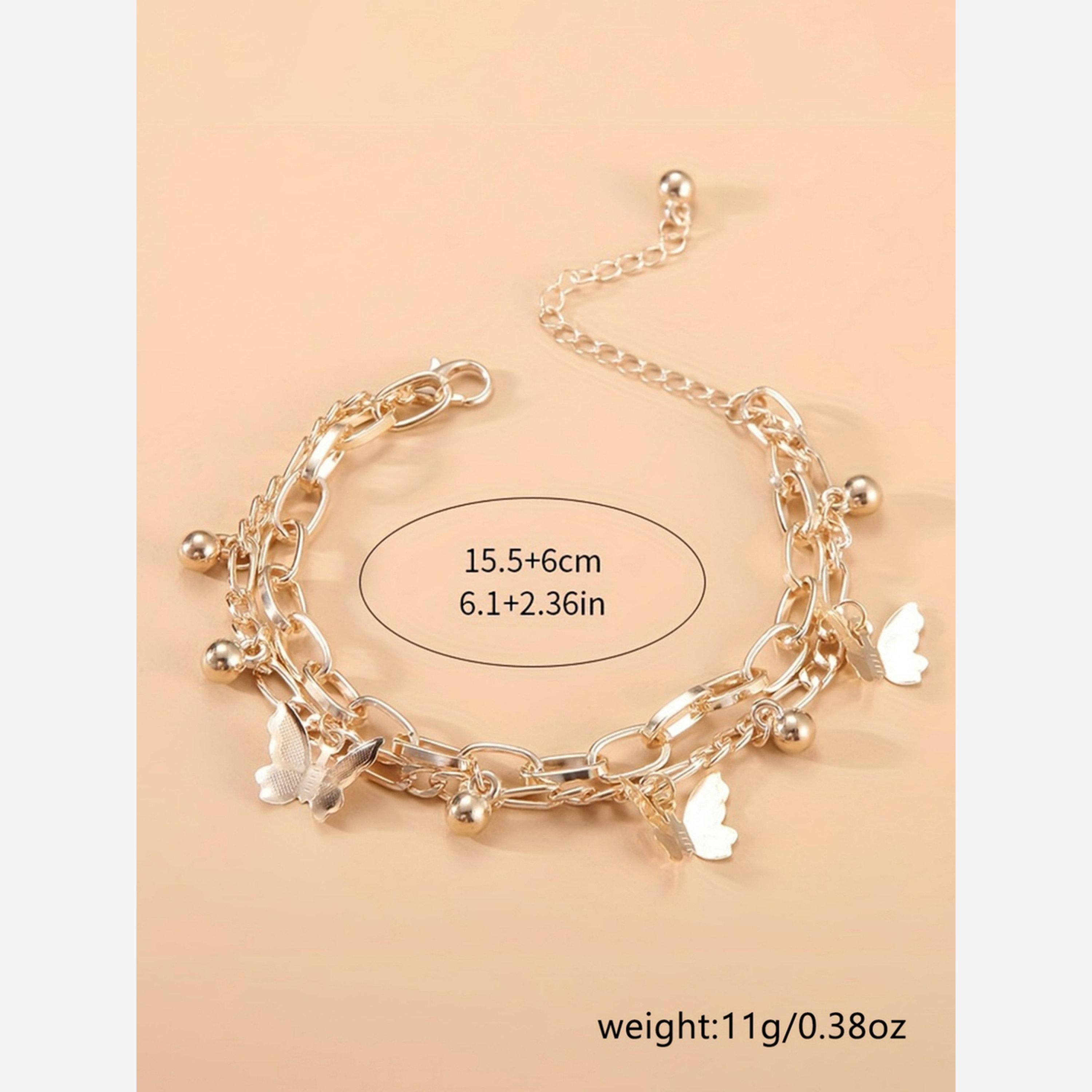 Take Two Chain Link Butterfly Charm Bracelet-women-watchesandjewellery-jewellery-banglesandbracelets-image-4