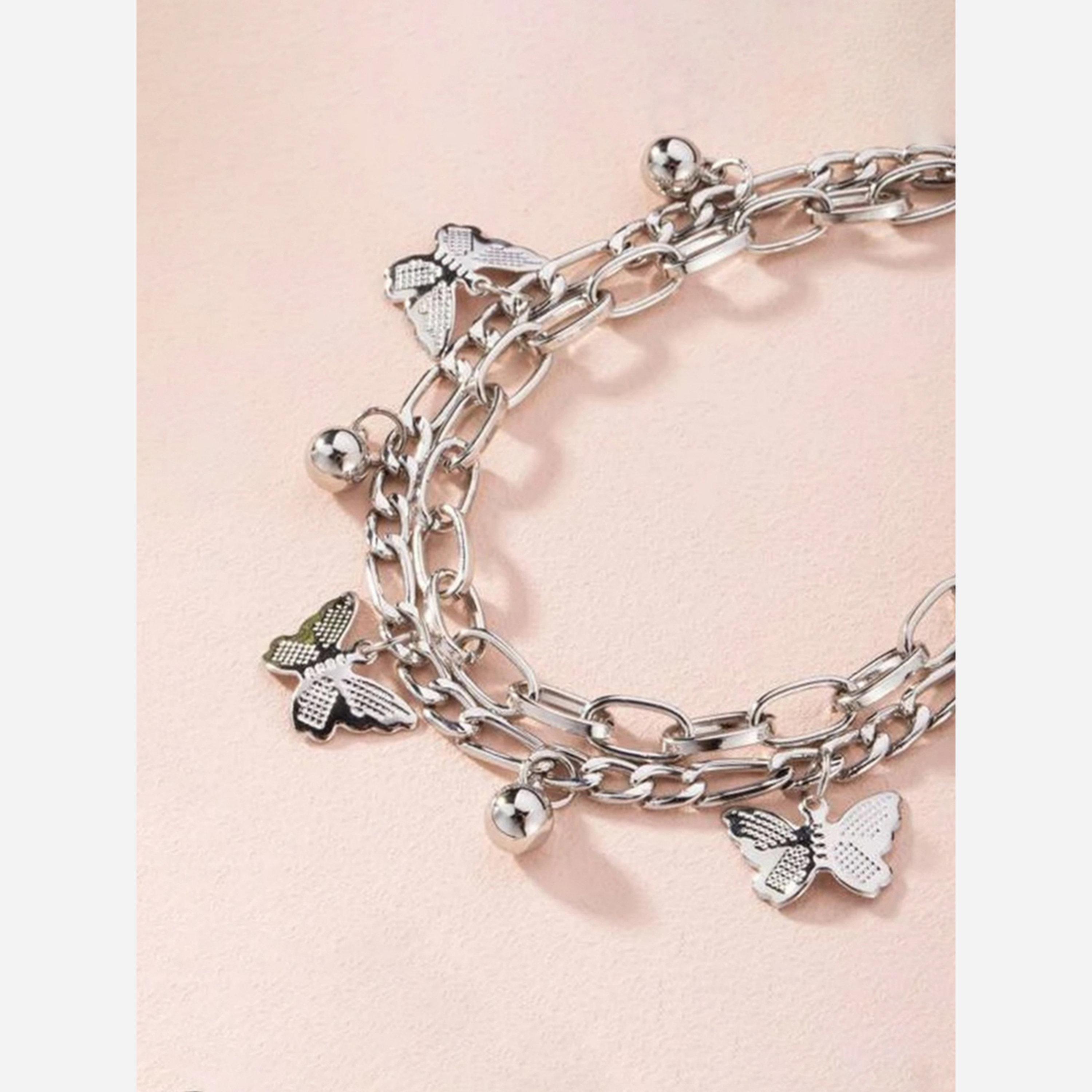 Take Two Chain Link Butterfly Charm Bracelet-women-watchesandjewellery-jewellery-banglesandbracelets-image-3