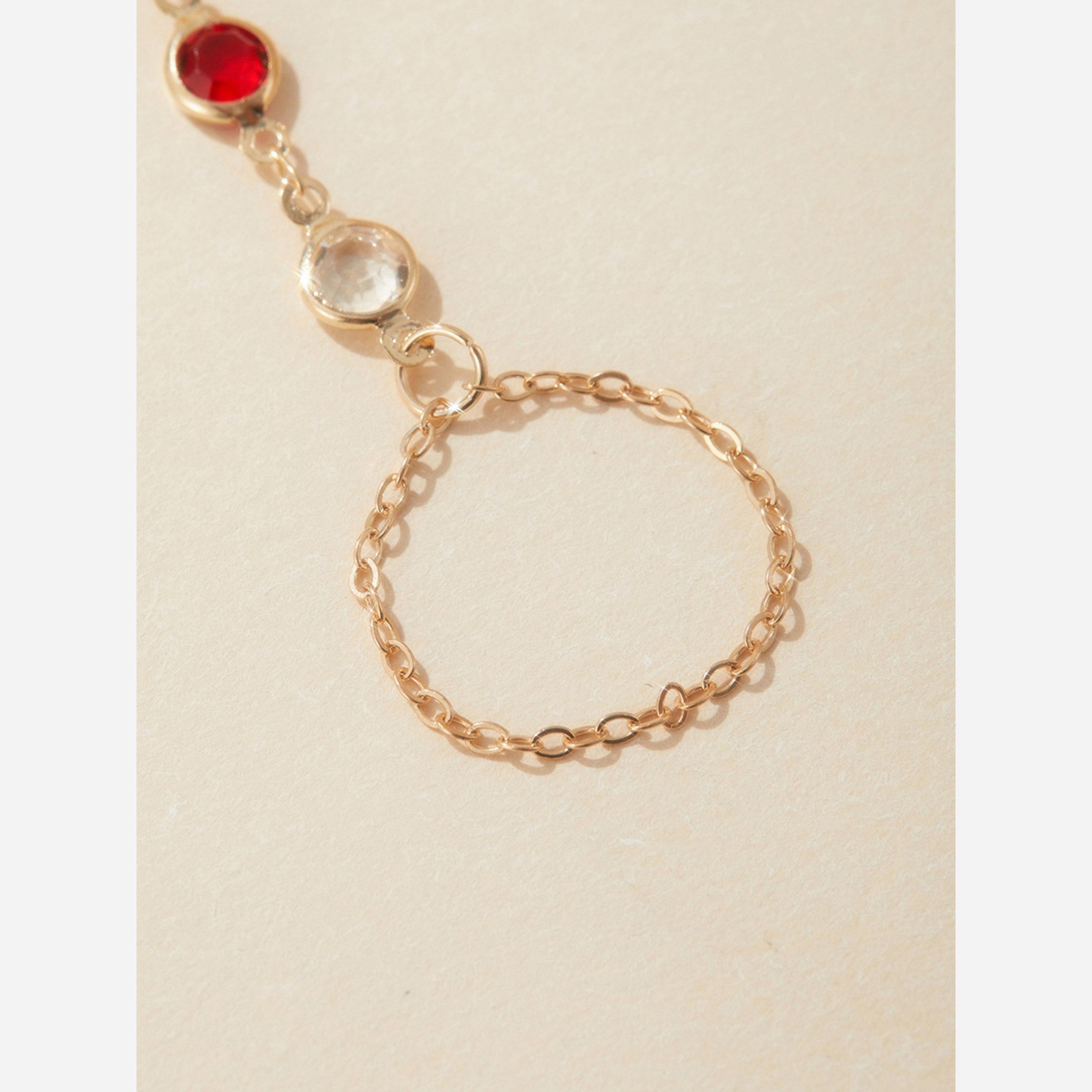 Take Two Round Embellished Hand Chain Ring Bracelet-women-watchesandjewellery-jewellery-banglesandbracelets-image-4