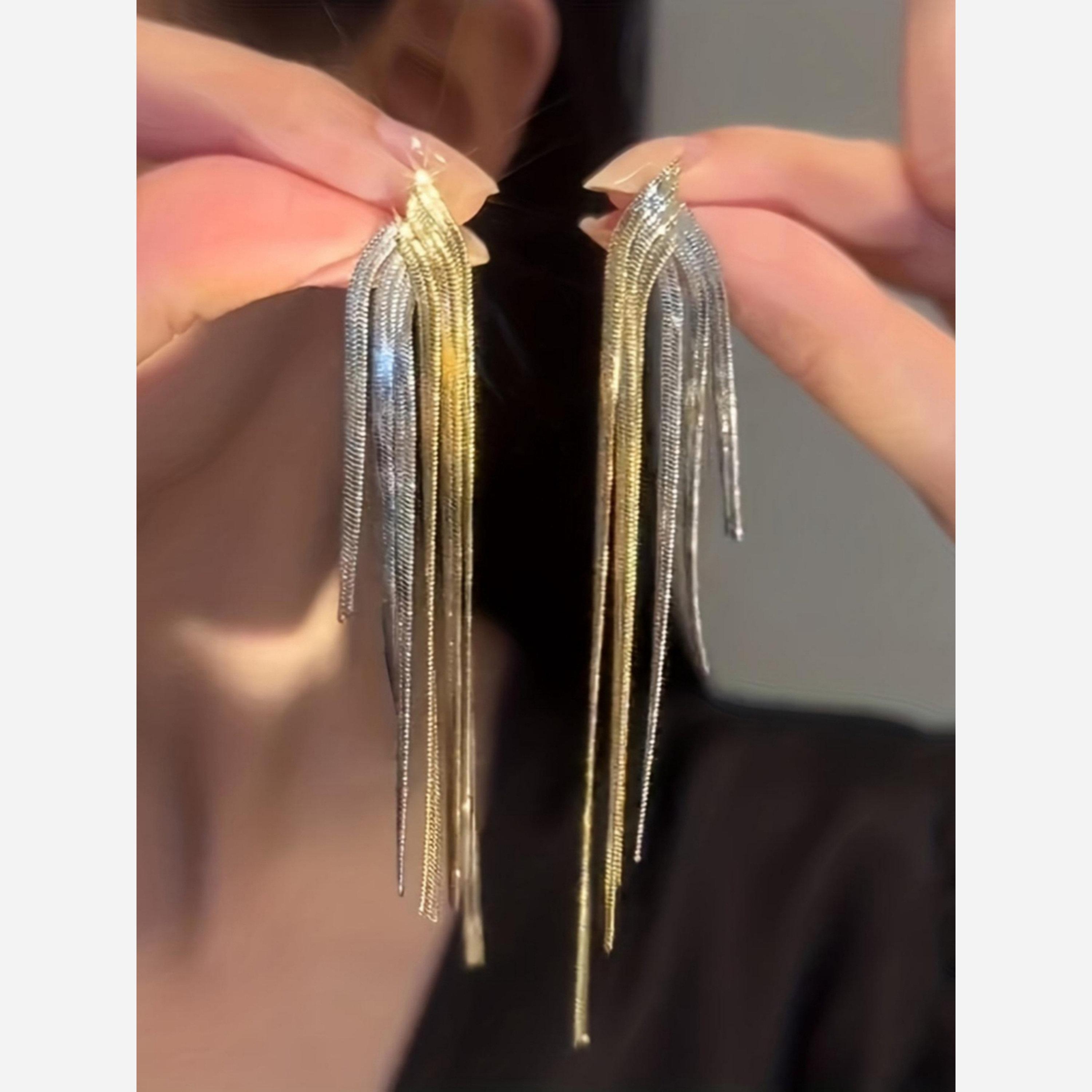 Take Two Contrast Tassel Earrings-women-watchesandjewellery-jewellery-earrings-image-2