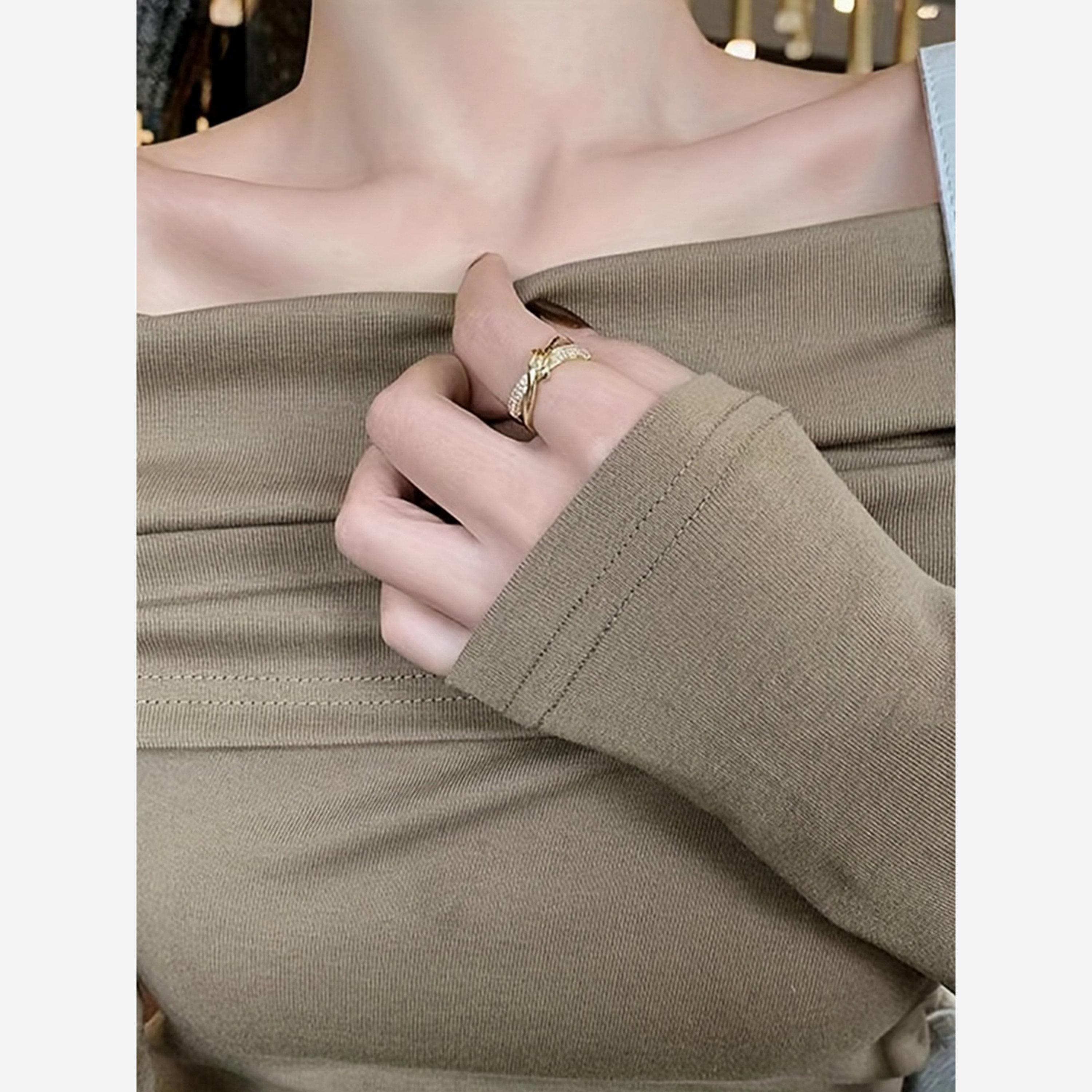 Take Two Irregular Geometric Inlaid Embellished Open Ring-women-watchesandjewellery-jewellery-rings-image-6