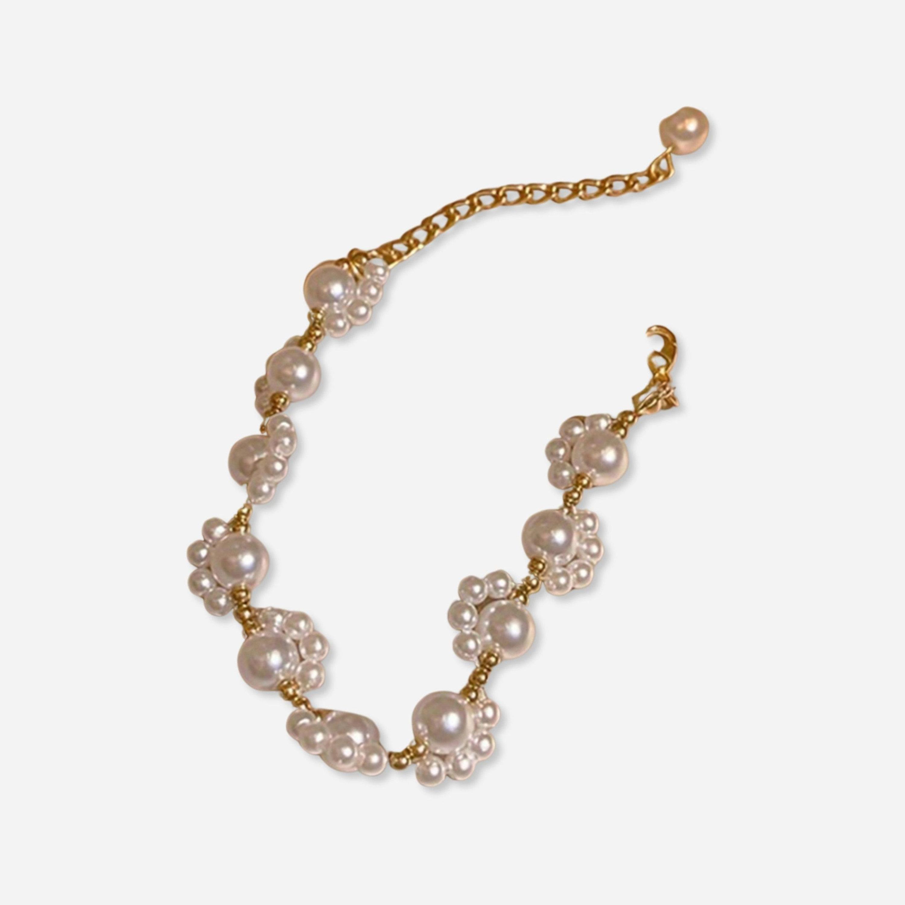 Take Two Faux Pearl Cat Paw Charm Bracelet-women-watchesandjewellery-jewellery-banglesandbracelets-image-1