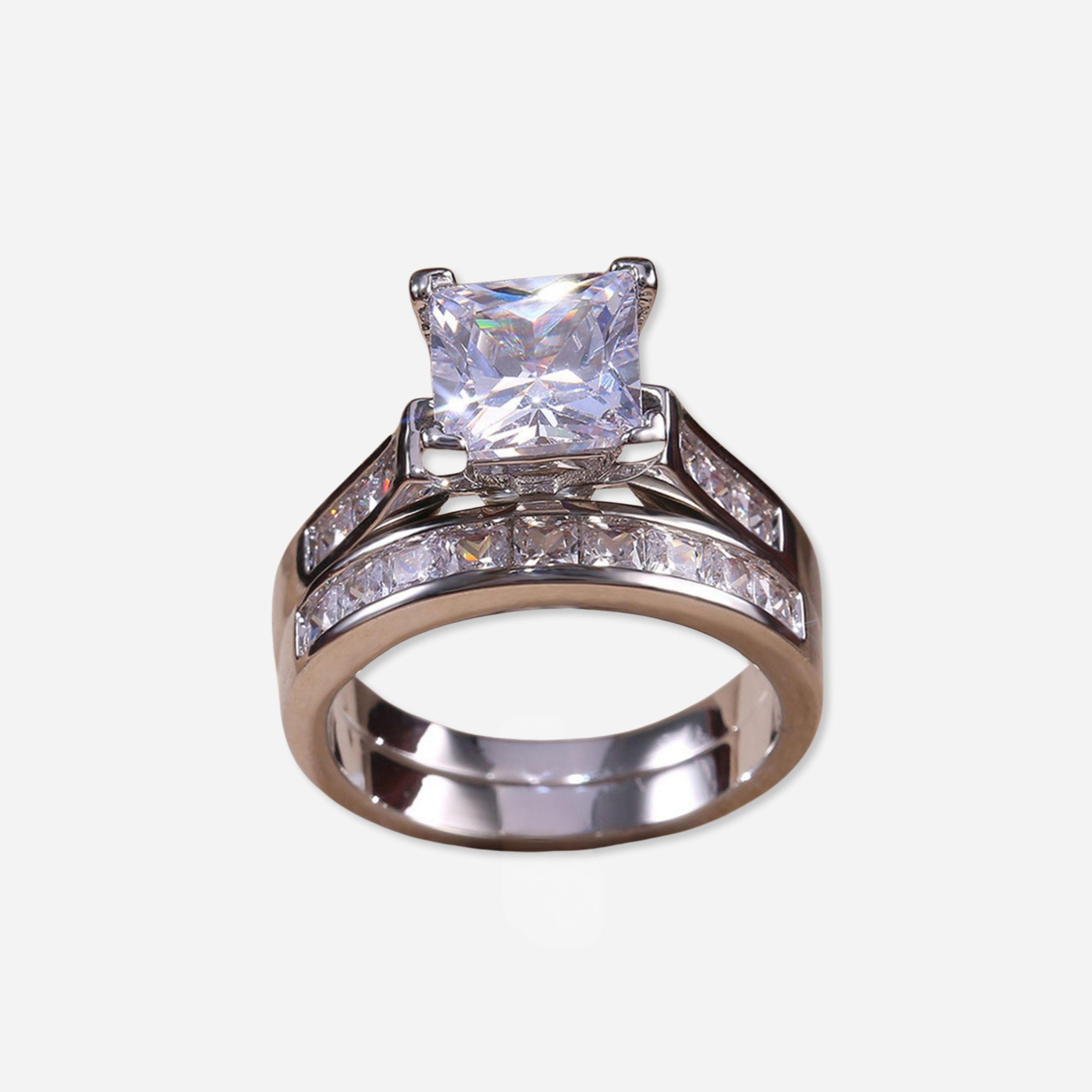 Take Two Pack of 2 - Square Inlaid Embellished Rings-women-watchesandjewellery-jewellery-rings-image-1