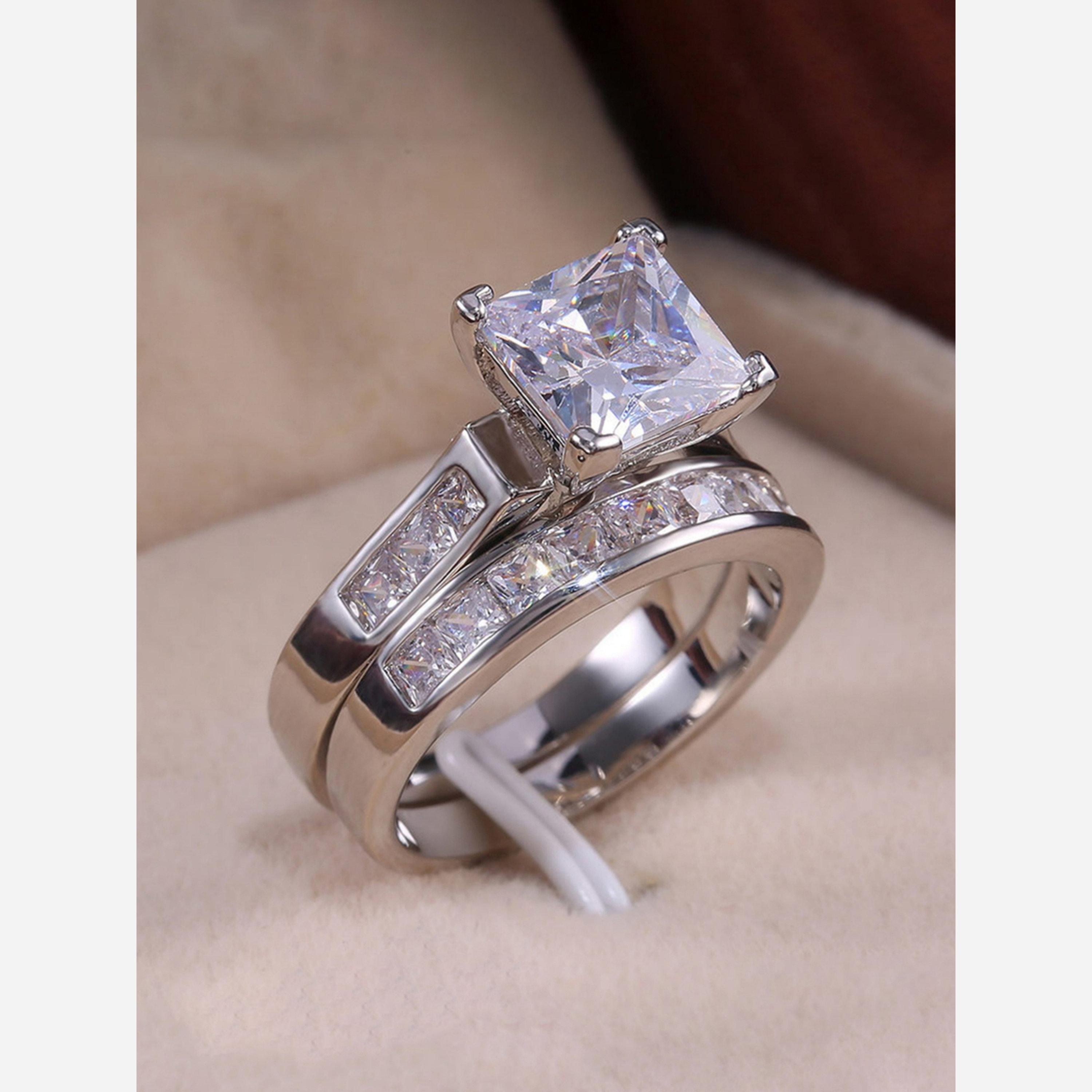Take Two Pack of 2 - Square Inlaid Embellished Rings-women-watchesandjewellery-jewellery-rings-image-2