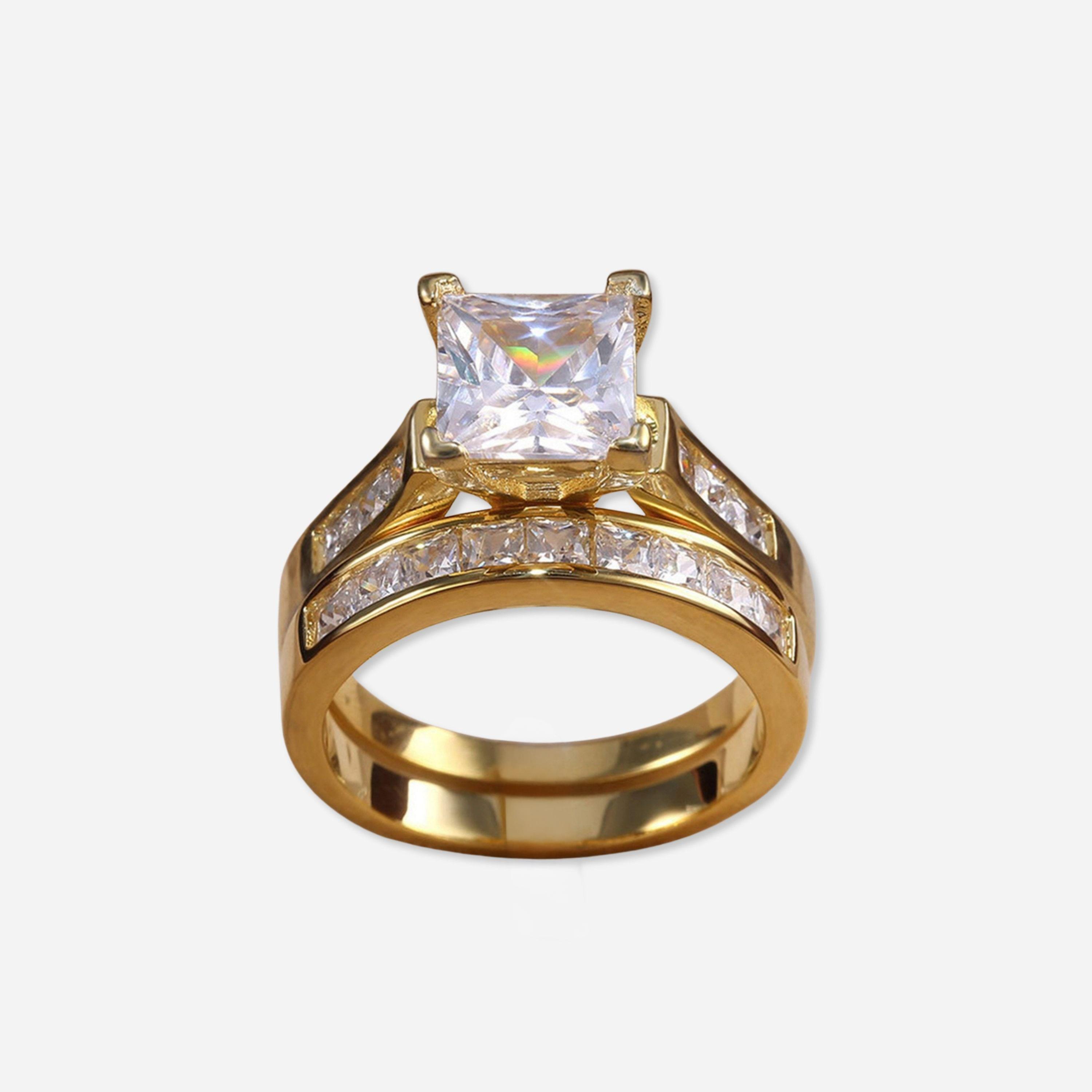 Take Two Pack of 2 - Square Inlaid Embellished Rings-women-watchesandjewellery-jewellery-rings-image-1