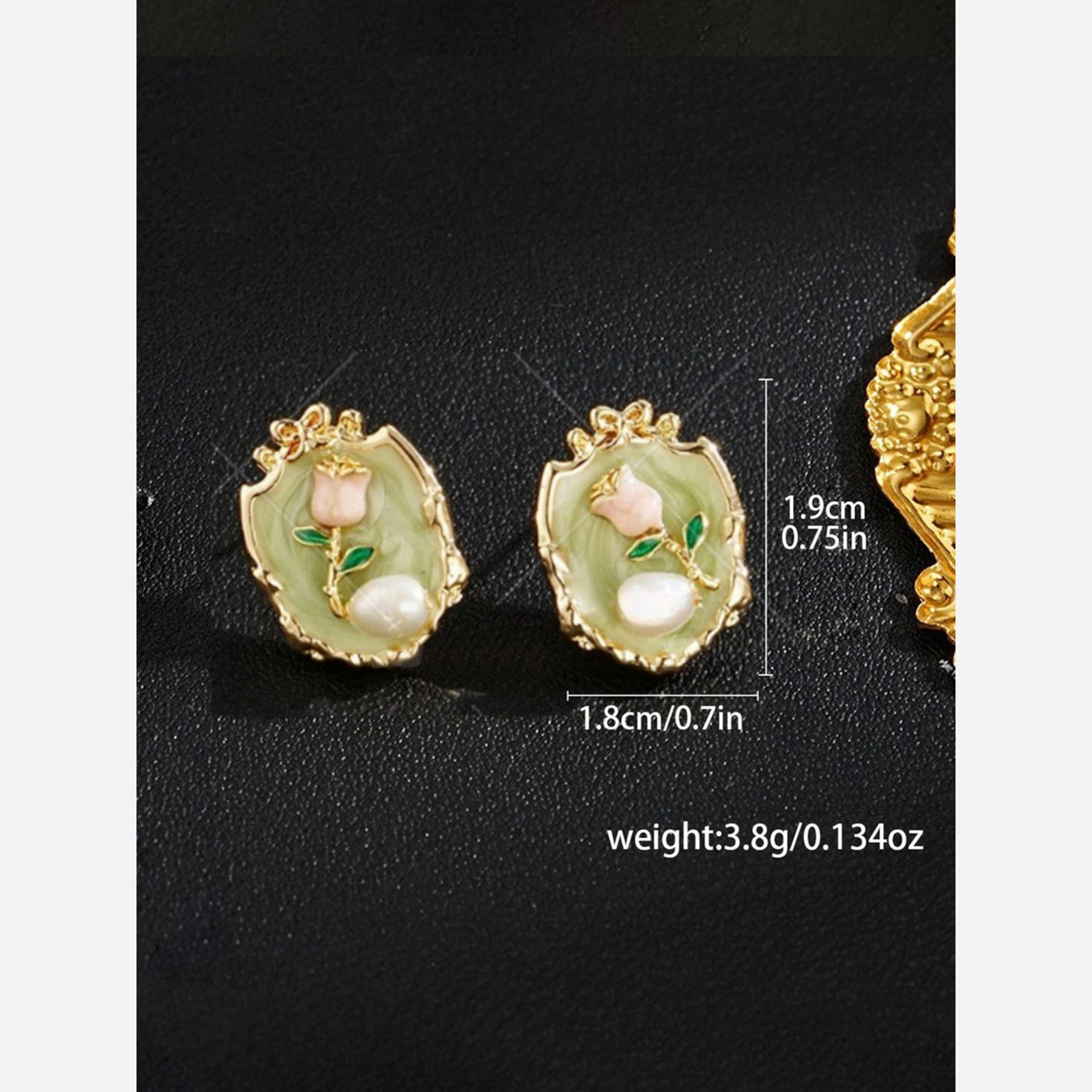 Take Two Textured Flower Irregular Earrings-women-watchesandjewellery-jewellery-earrings-image-6