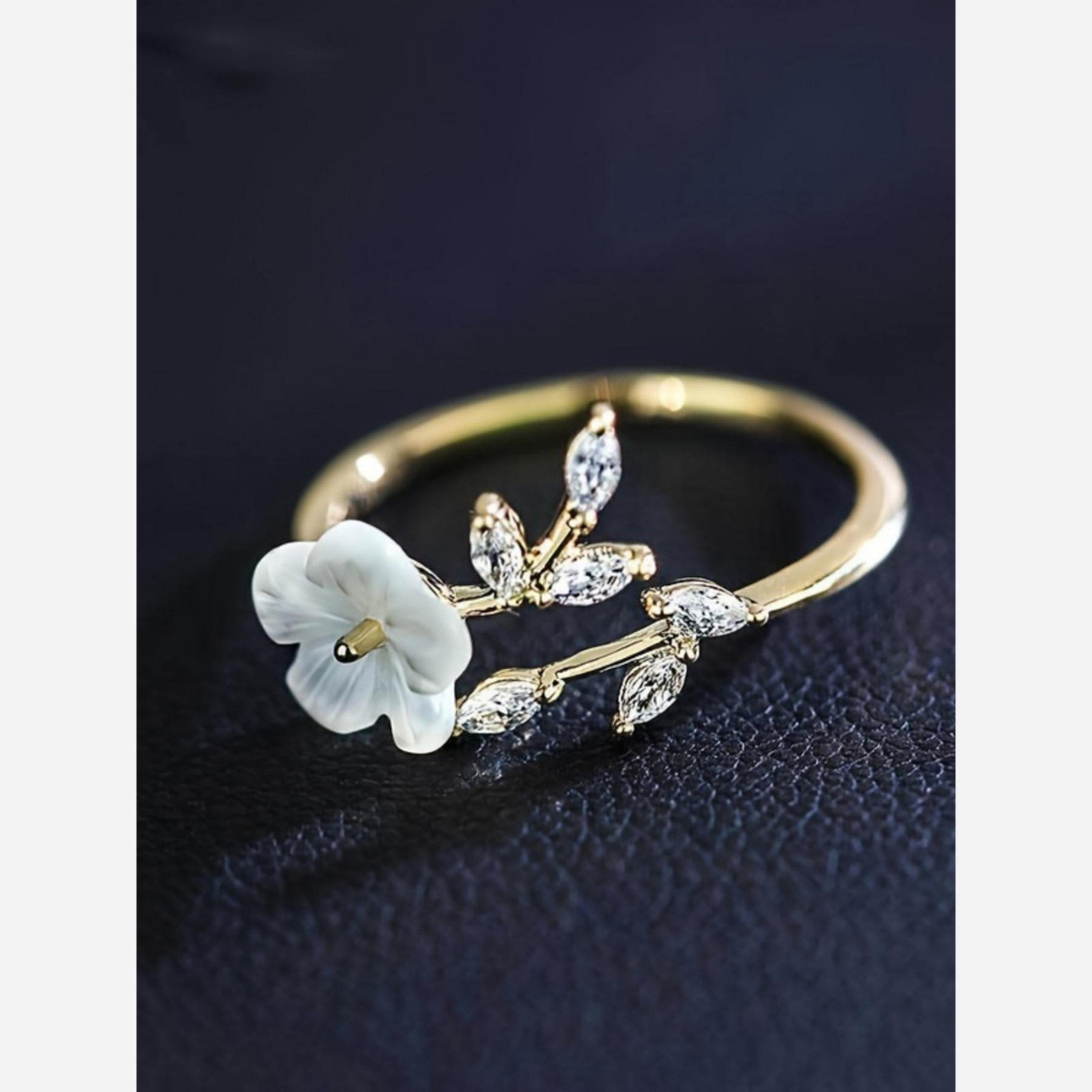 Take Two Flower Ring with Crystal Accents-women-watchesandjewellery-jewellery-rings-image-2