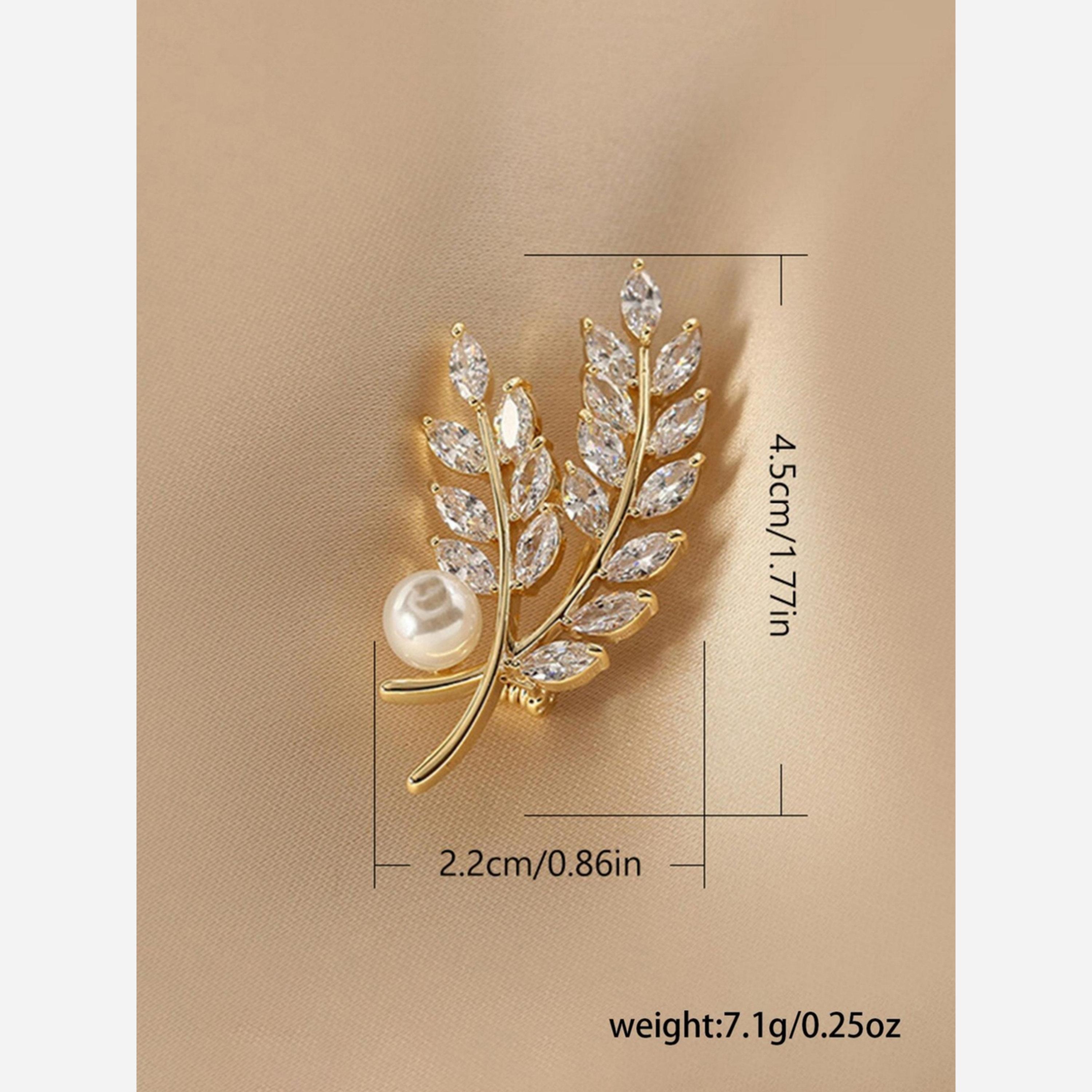 Take Two Faux Pearl Crystal Glass Wheat Brooch-women-watchesandjewellery-jewellery-brooches-image-4