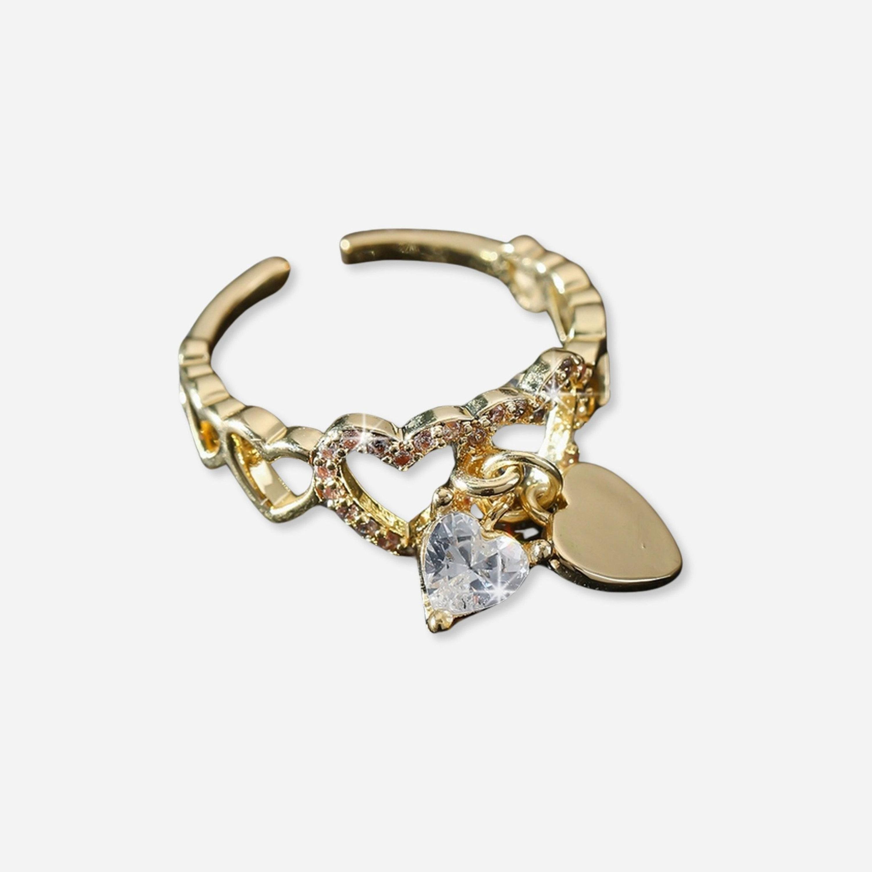 Take Two Hollow Heart Shape Drop Ring-women-watchesandjewellery-jewellery-rings-image-1