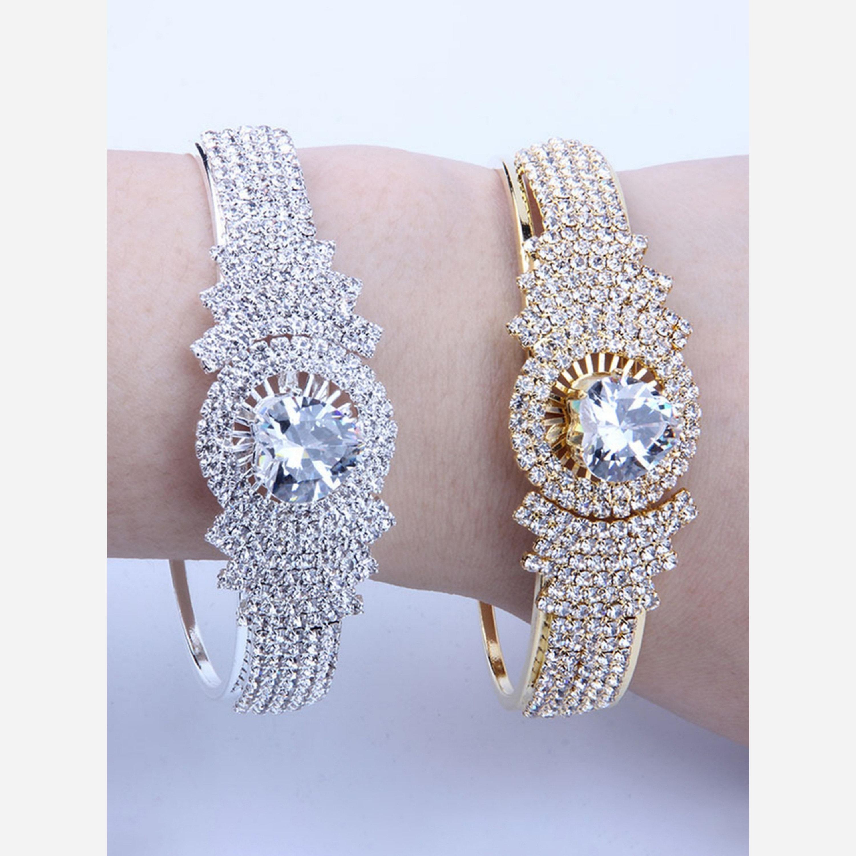 Take Two Rhinestone Inlaid with Embellishment Bracelet-women-watchesandjewellery-jewellery-banglesandbracelets-image-4