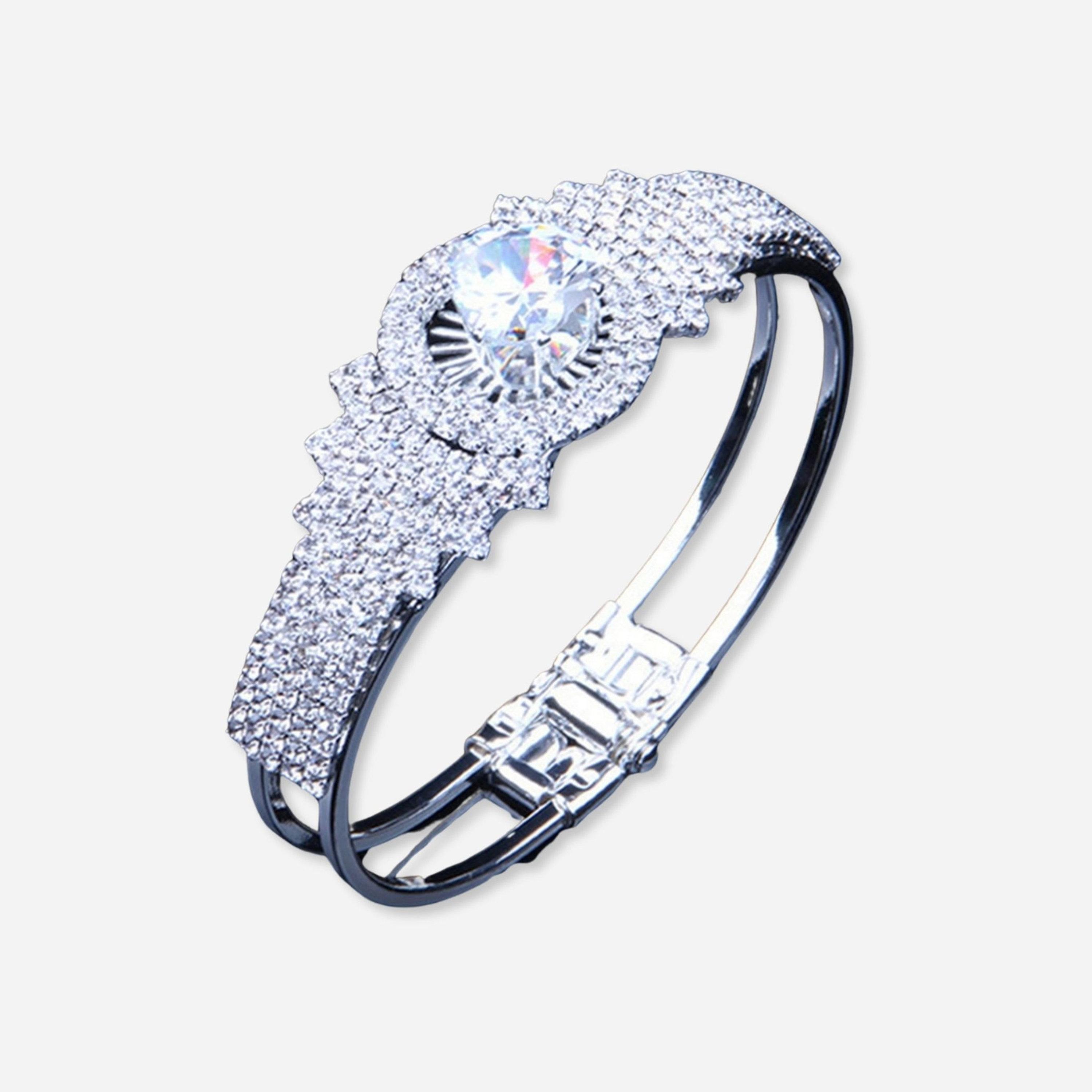 Take Two Rhinestone Inlaid with Embellishment Bracelet-women-watchesandjewellery-jewellery-banglesandbracelets-image-1