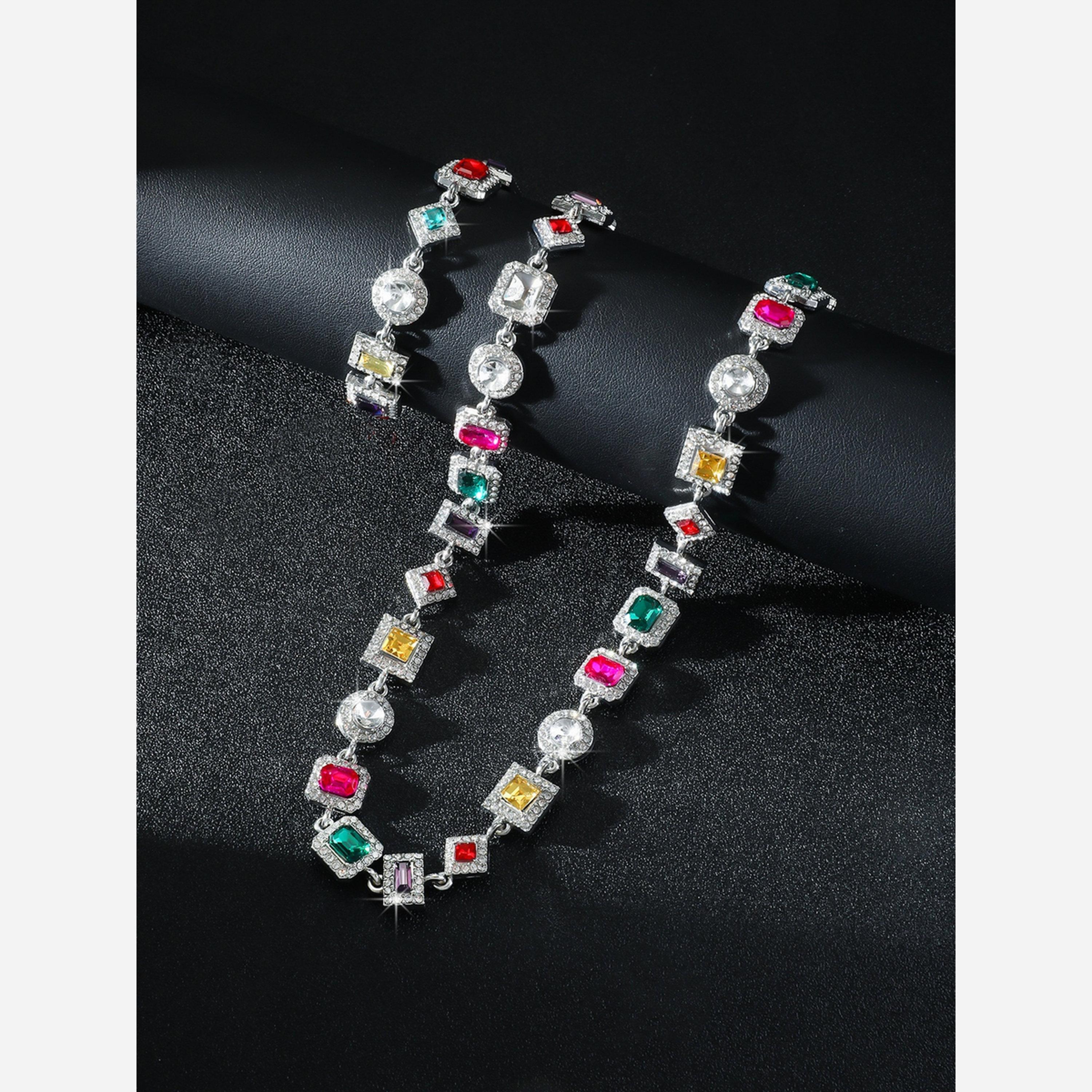 تيك تو - طقم عقد وسوار تصميم هندسي-women-watchesandjewellery-jewellery-jewellerysets-image-4