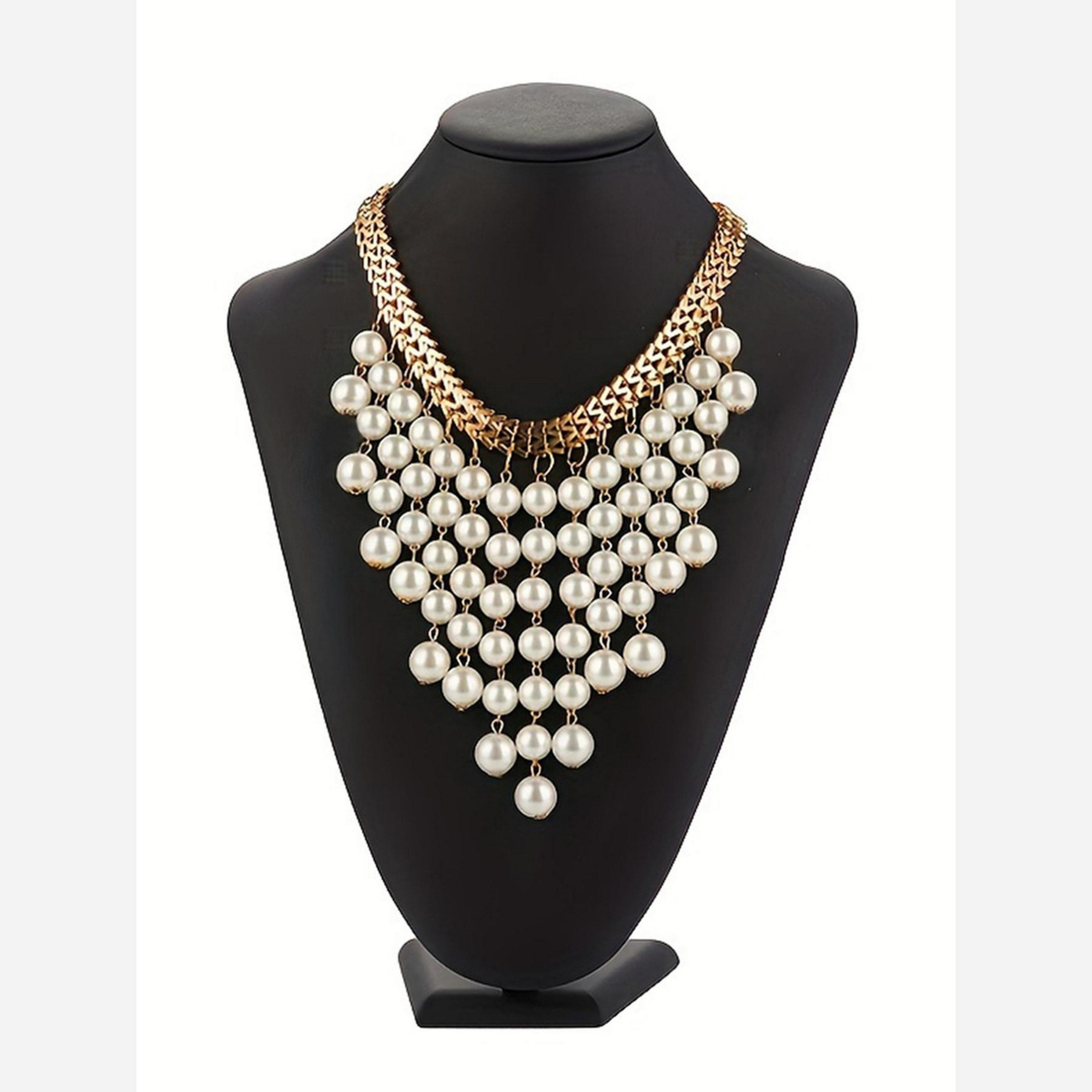 تيك تو - قلادة بشرابة من اللؤلؤ الصناعي-women-watchesandjewellery-jewellery-necklacesandpendants-image-5