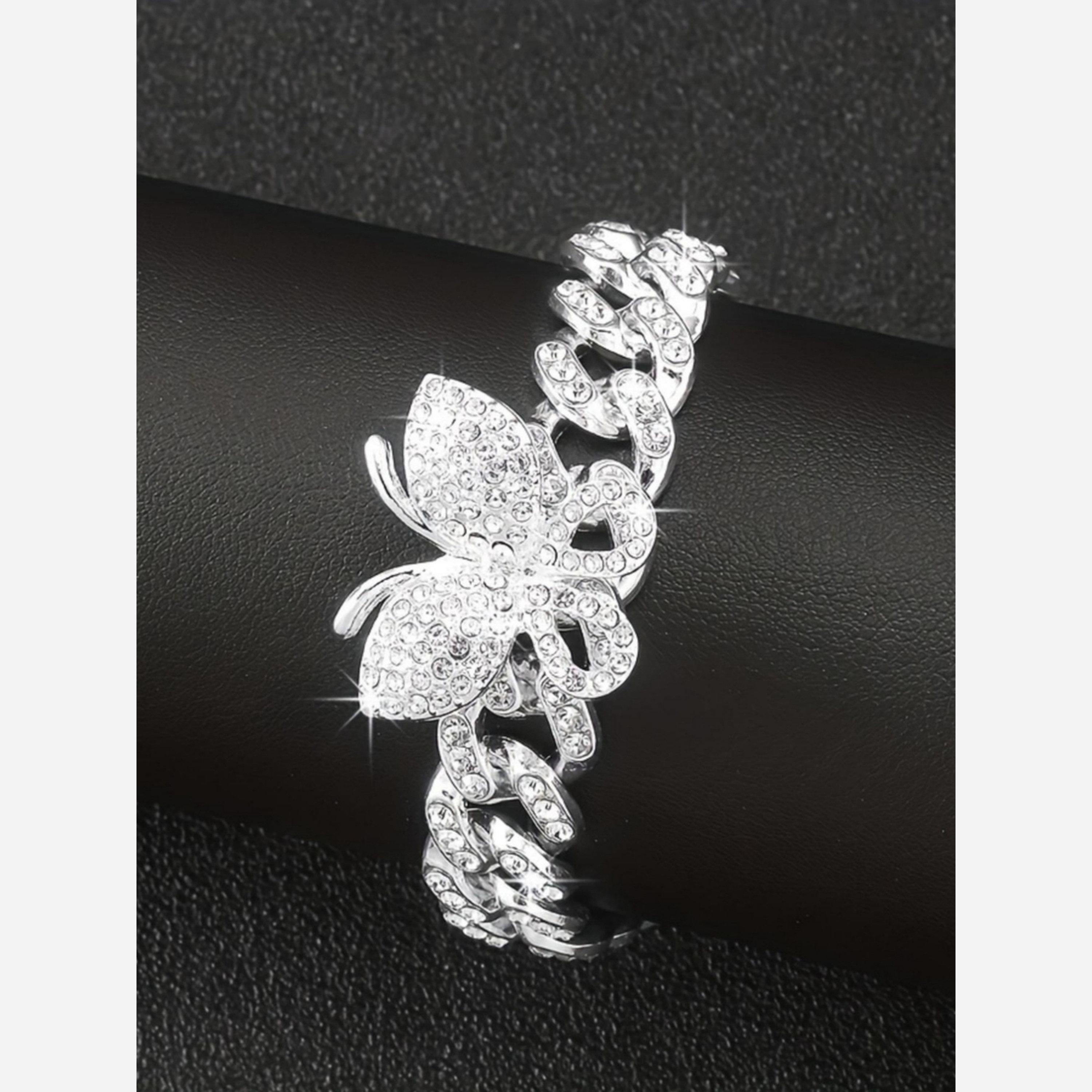 Take Two Rhinestone Butterfly Inlaid Bracelet-women-watchesandjewellery-jewellery-banglesandbracelets-image-1