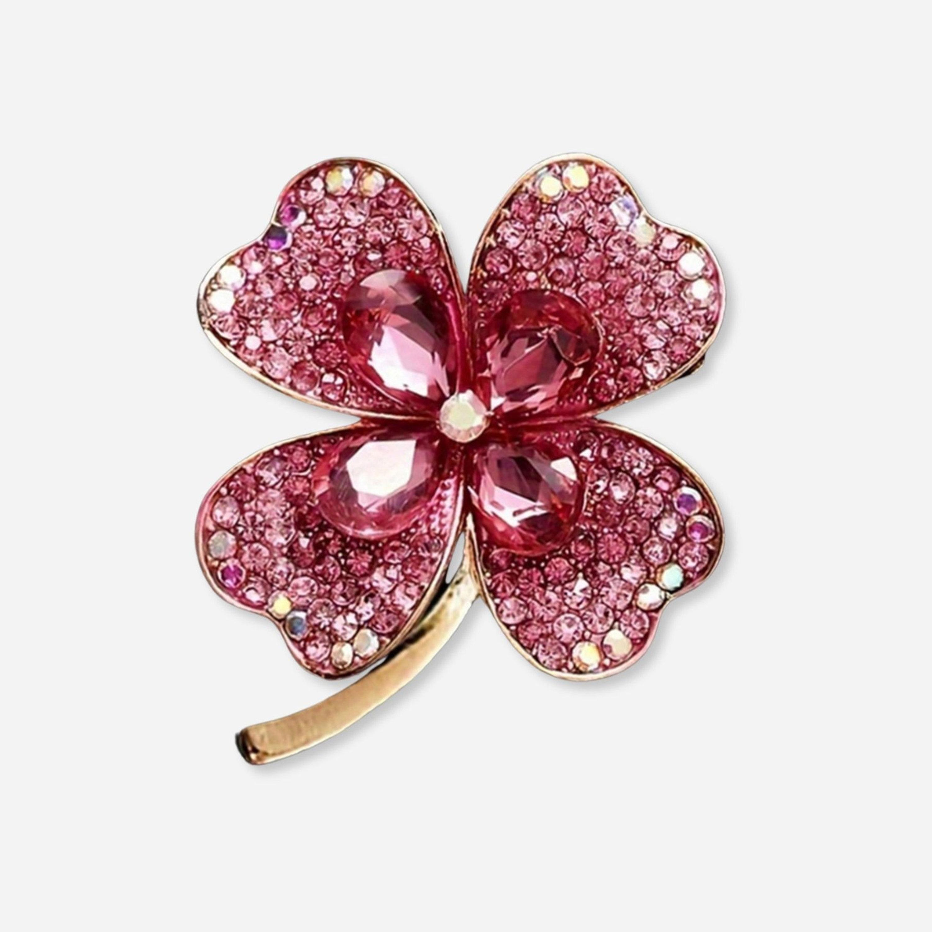 تيك تو - بروش على شكل زهرة مرصعة بأحجار الراين-women-watchesandjewellery-jewellery-brooches-image-1