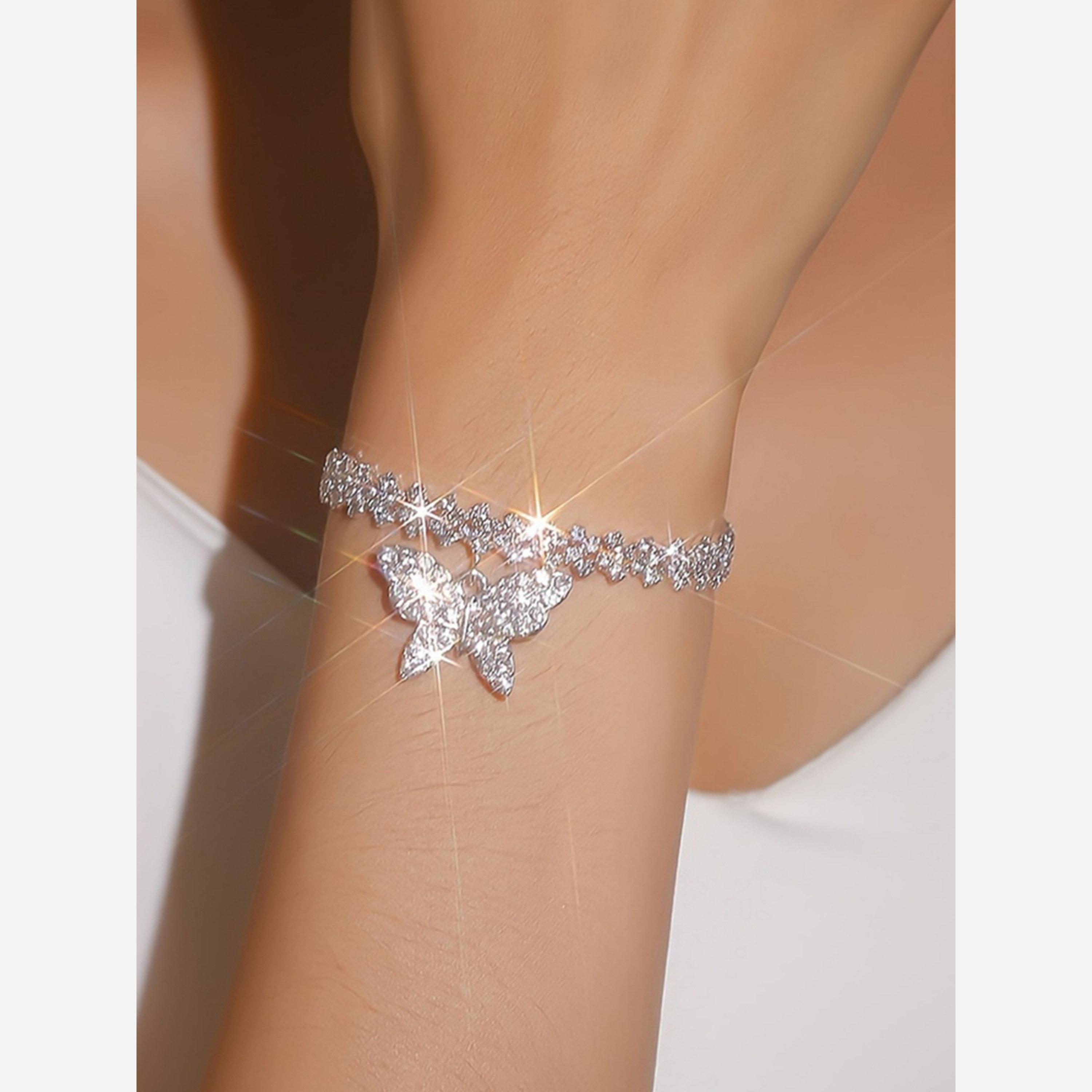 تيك تو - سوار مرصع بخرز على شكل فراشة-women-watchesandjewellery-jewellery-banglesandbracelets-image-2