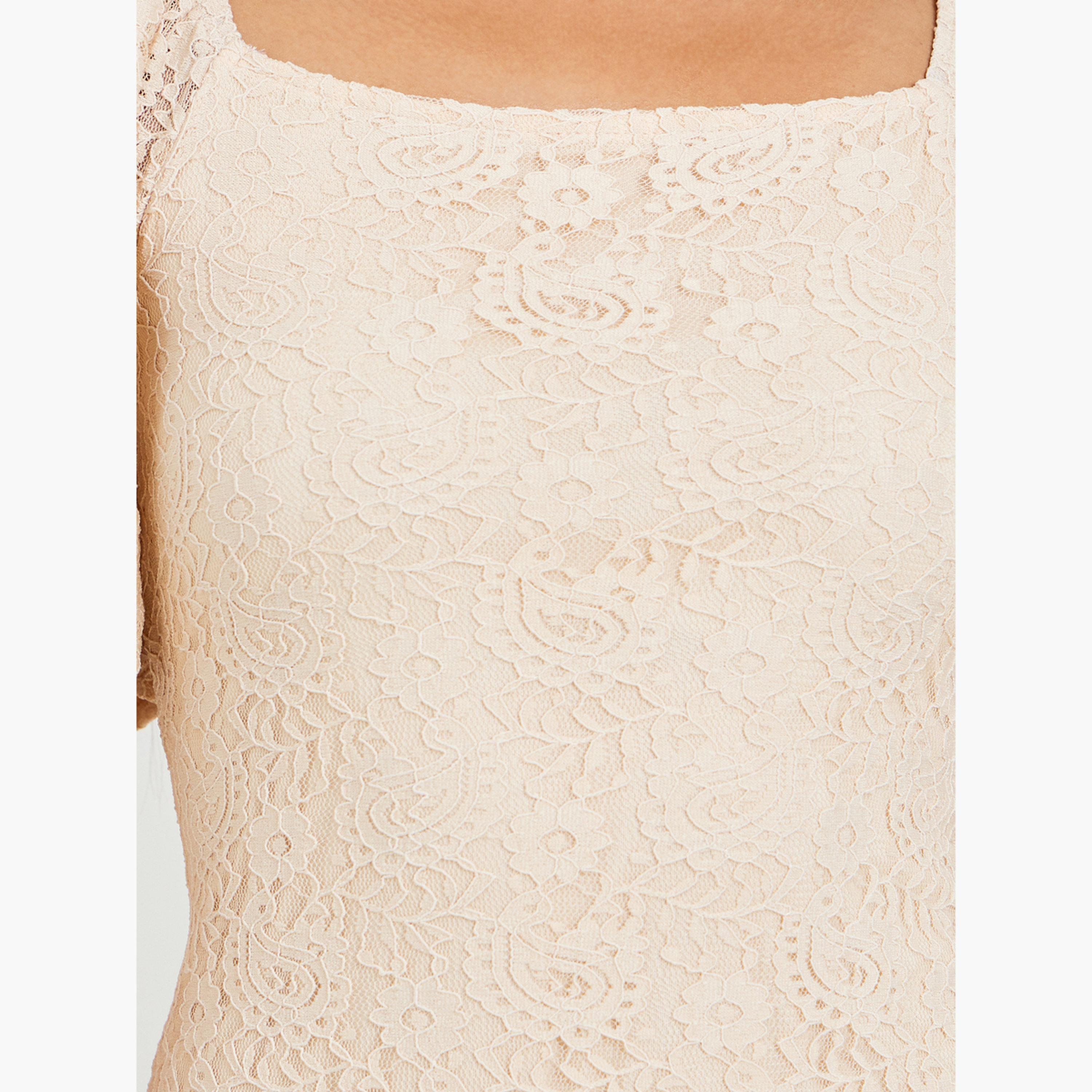 فستان ميدي دانتيل بحافة ذيل السمكة-women-clothing-dresses-image-5
