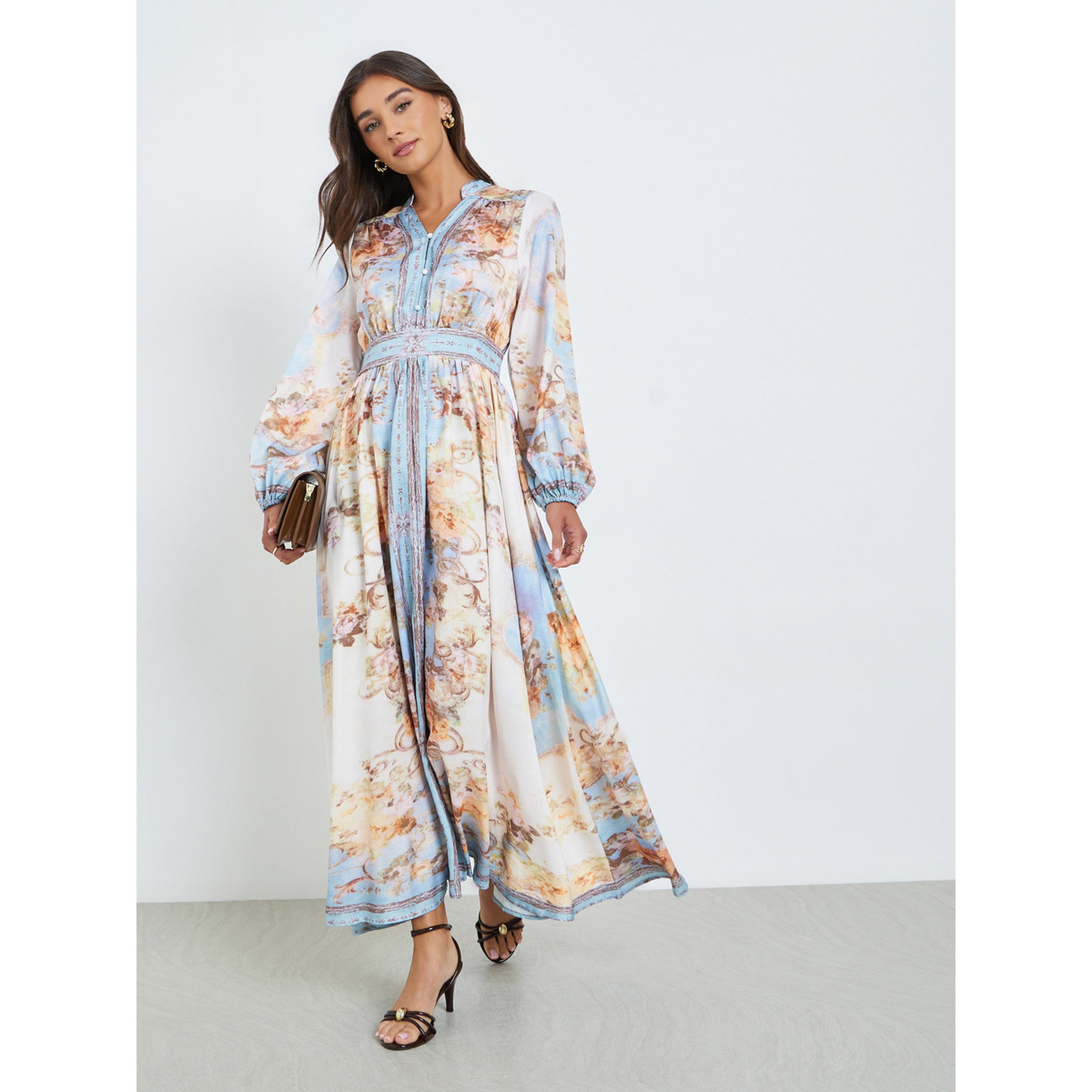 Styli Women All Over Print Shirt Maxi Dress-women-clothing-dresses-image-1