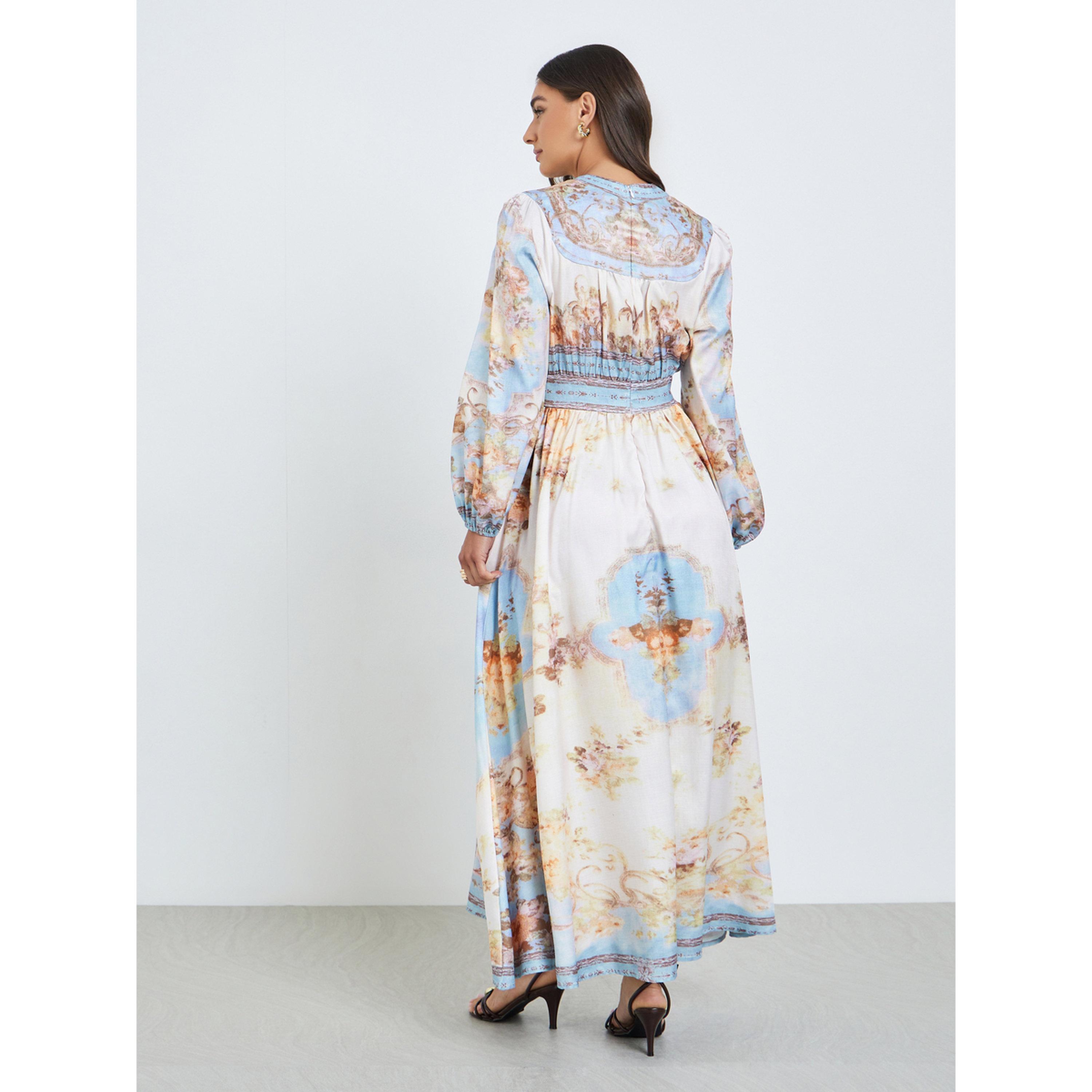 فستان طويل بنمط قميص بطبعة كاملة-women-clothing-dresses-image-4