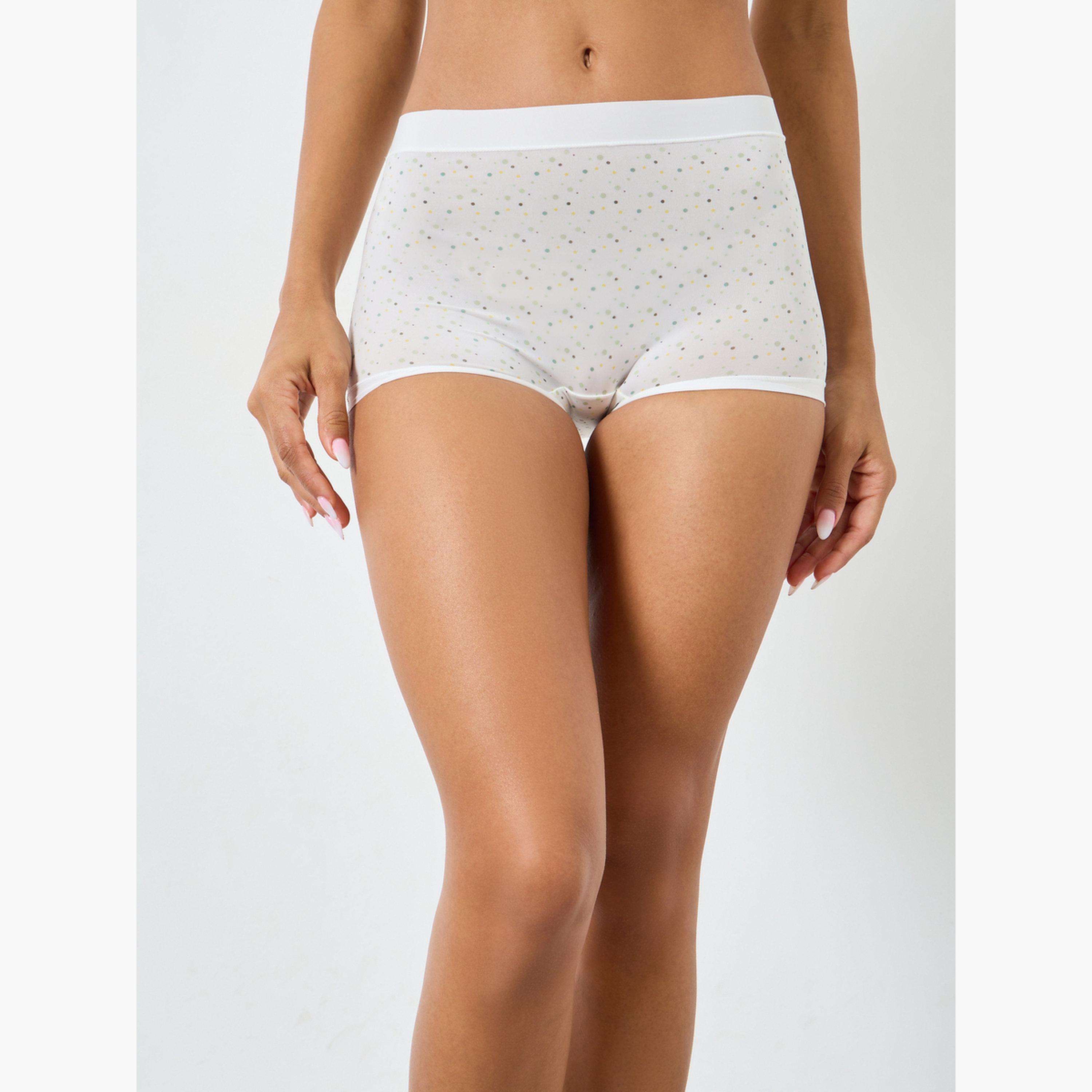Styli Pack of 5 - Cotton Textured Boyshorts-women-clothing-lingerie-panties-image-5