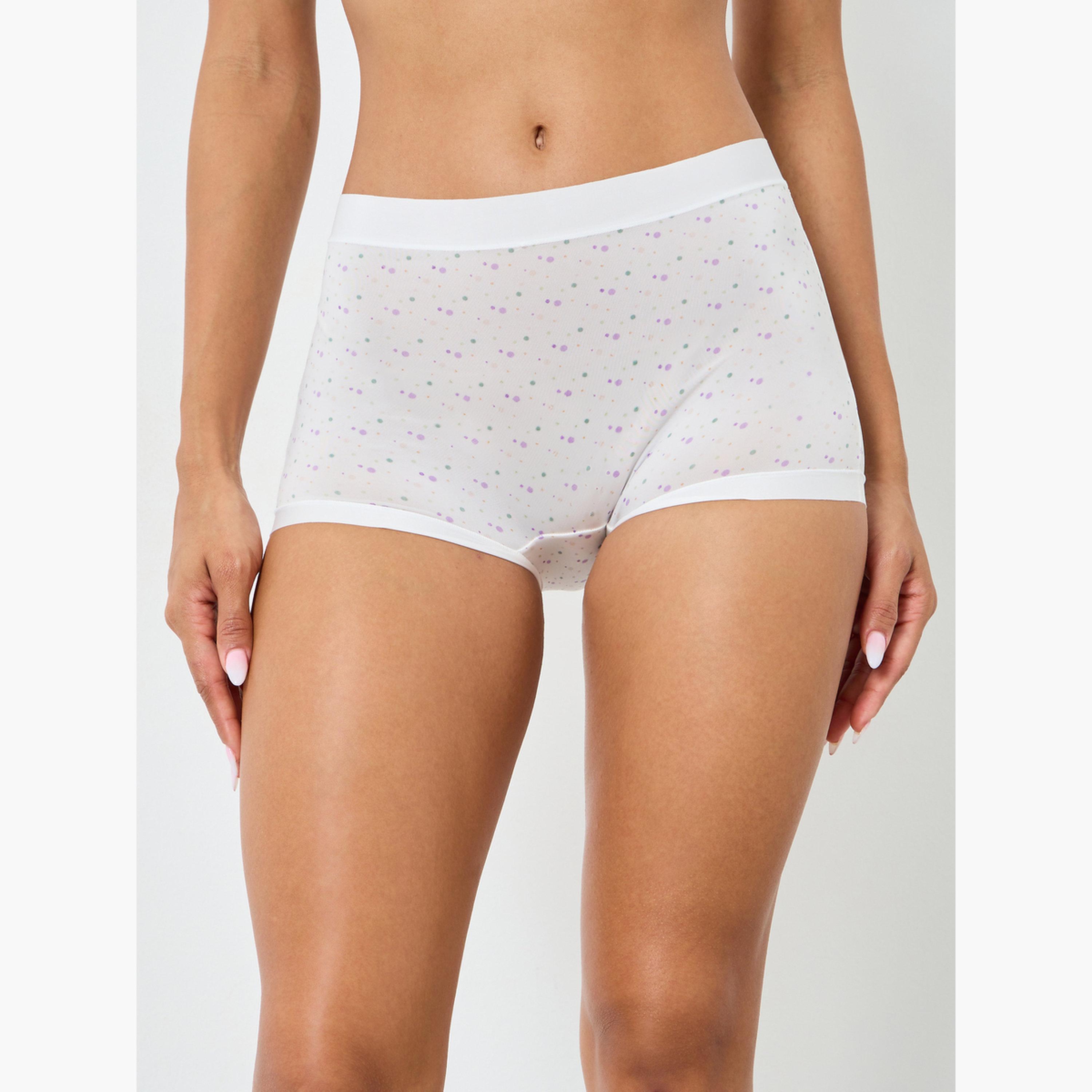 Styli Pack of 5 - Cotton Textured Boyshorts-women-clothing-lingerie-panties-image-6