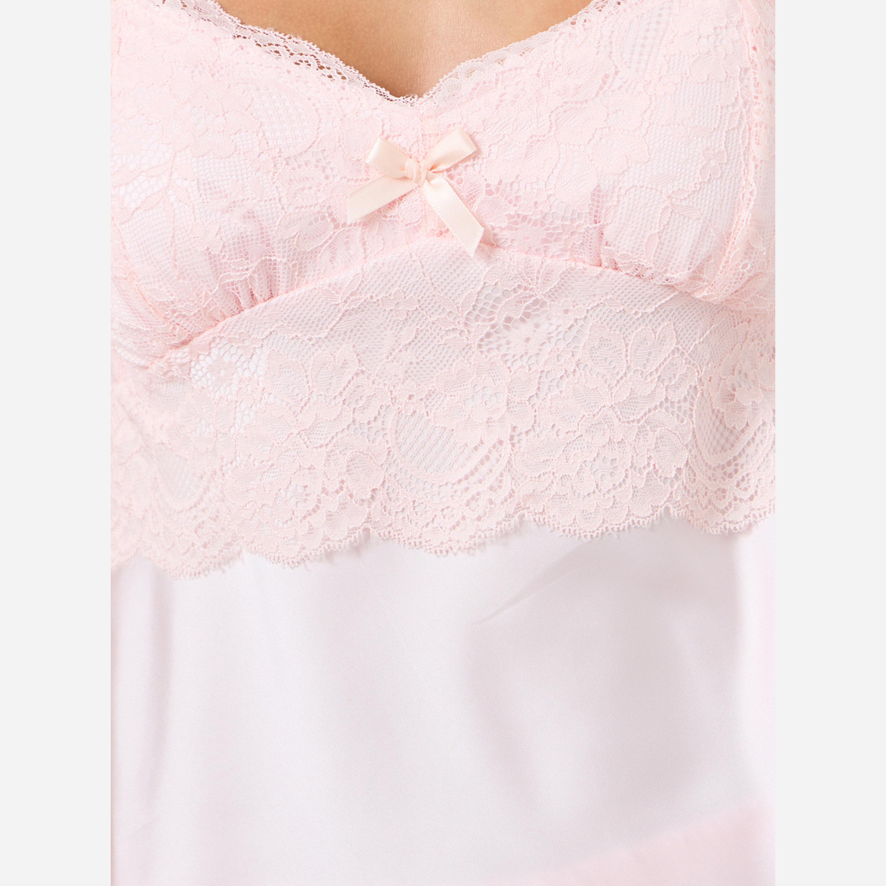 ستايلي - طقم 3 قطع من الدانتيل، يتضمن روب كامي وقميص نوم طويل-women-clothing-nightwear-pyjamas-longsets-image-5