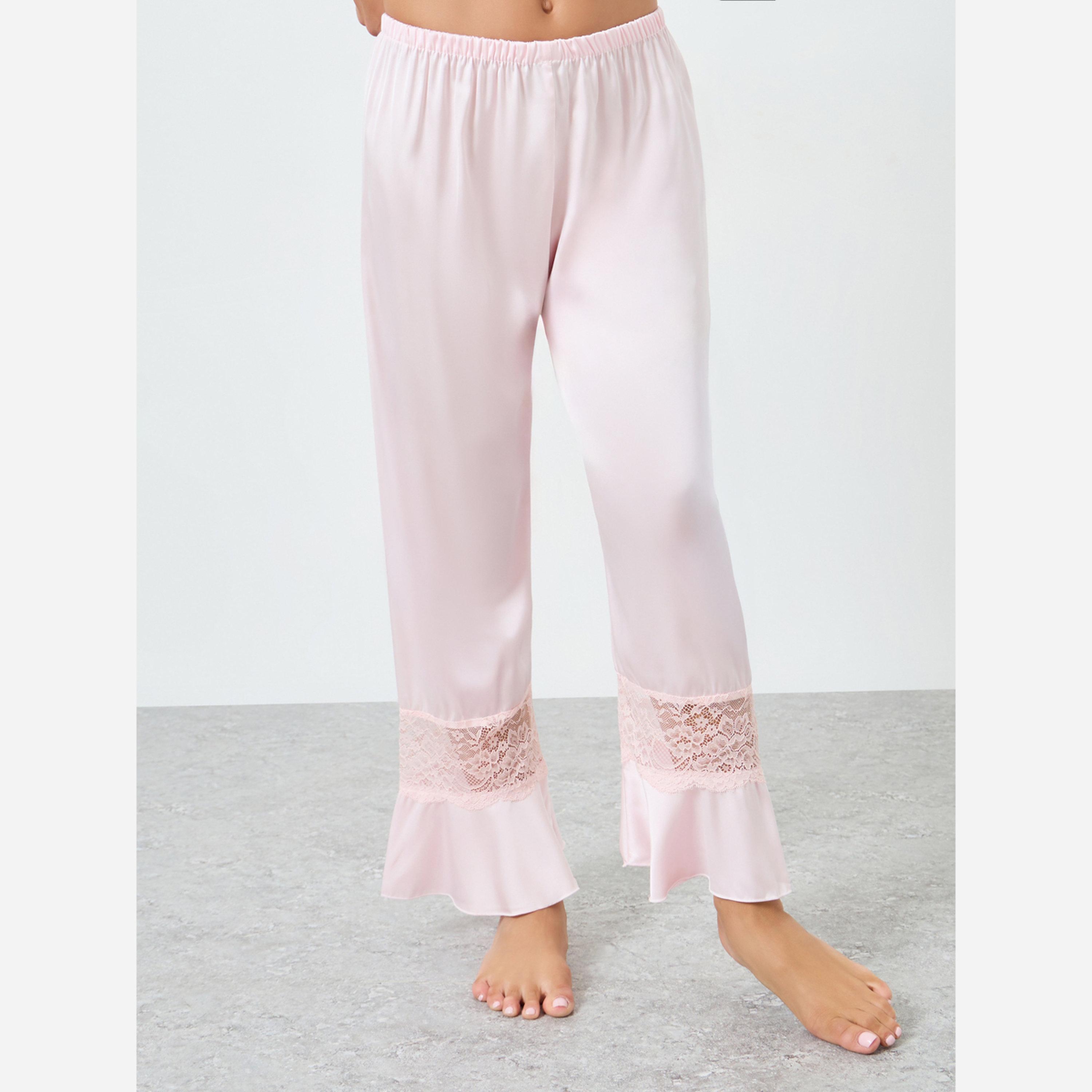 ستايلي - طقم 3 قطع من الدانتيل، يتضمن روب كامي وقميص نوم طويل-women-clothing-nightwear-pyjamas-longsets-image-6