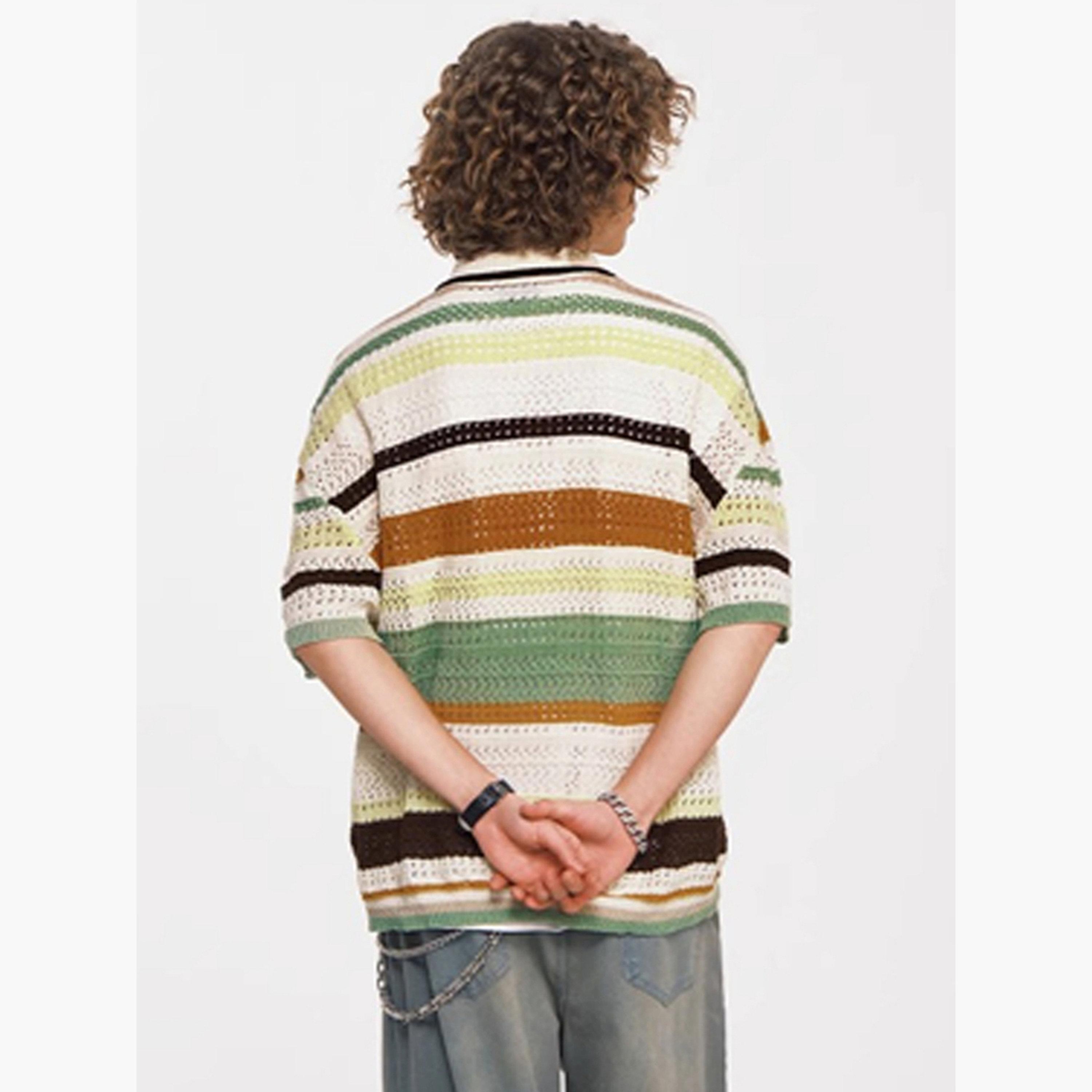 Take Two Men Striped Knitted Polo-men-clothing-tshirtsandpolos-polos-image-2