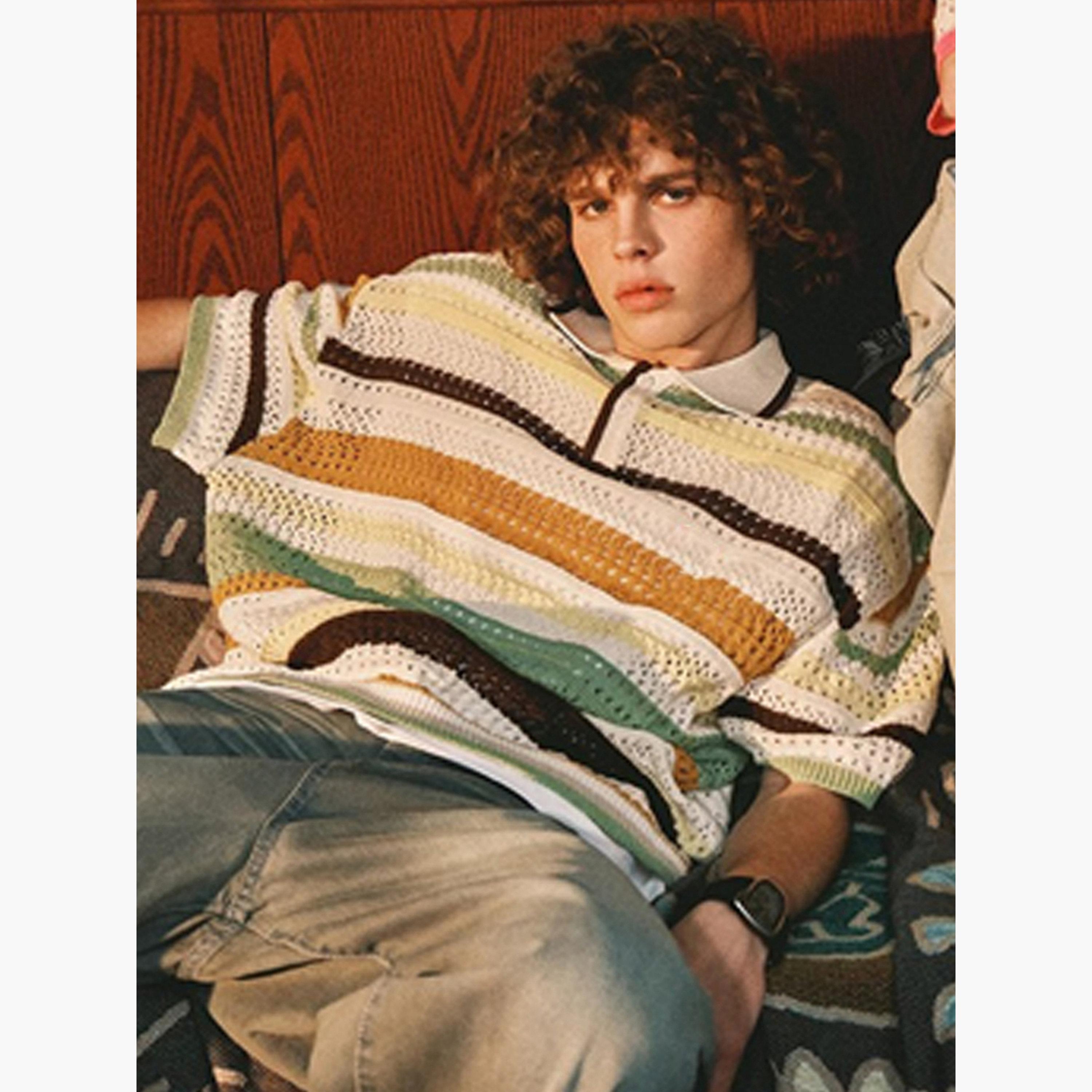 Take Two Men Striped Knitted Polo-men-clothing-tshirtsandpolos-polos-image-3