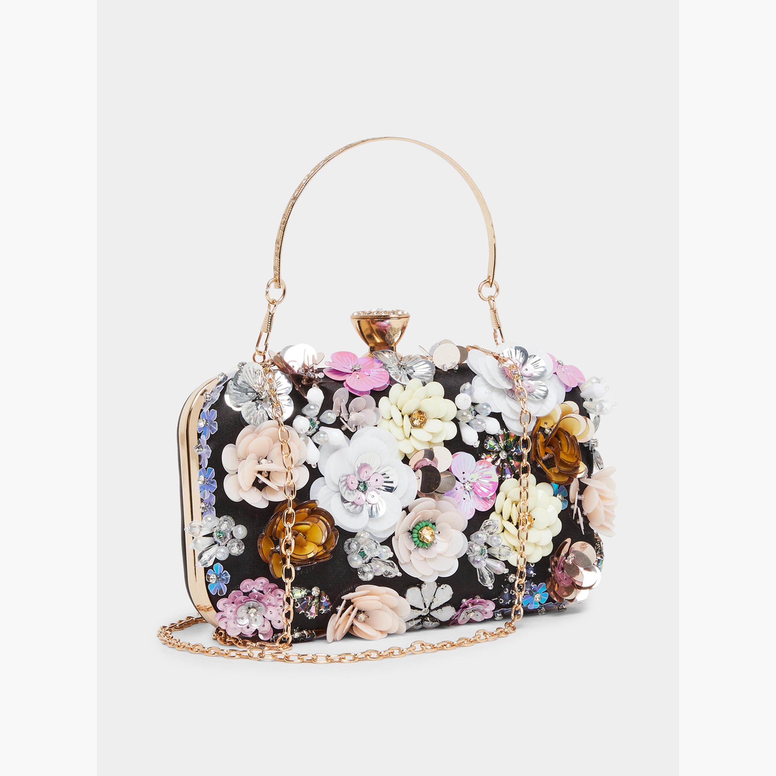 Styli Floral Embellished Clutch-women-bagsandwallets-handbags-image-1