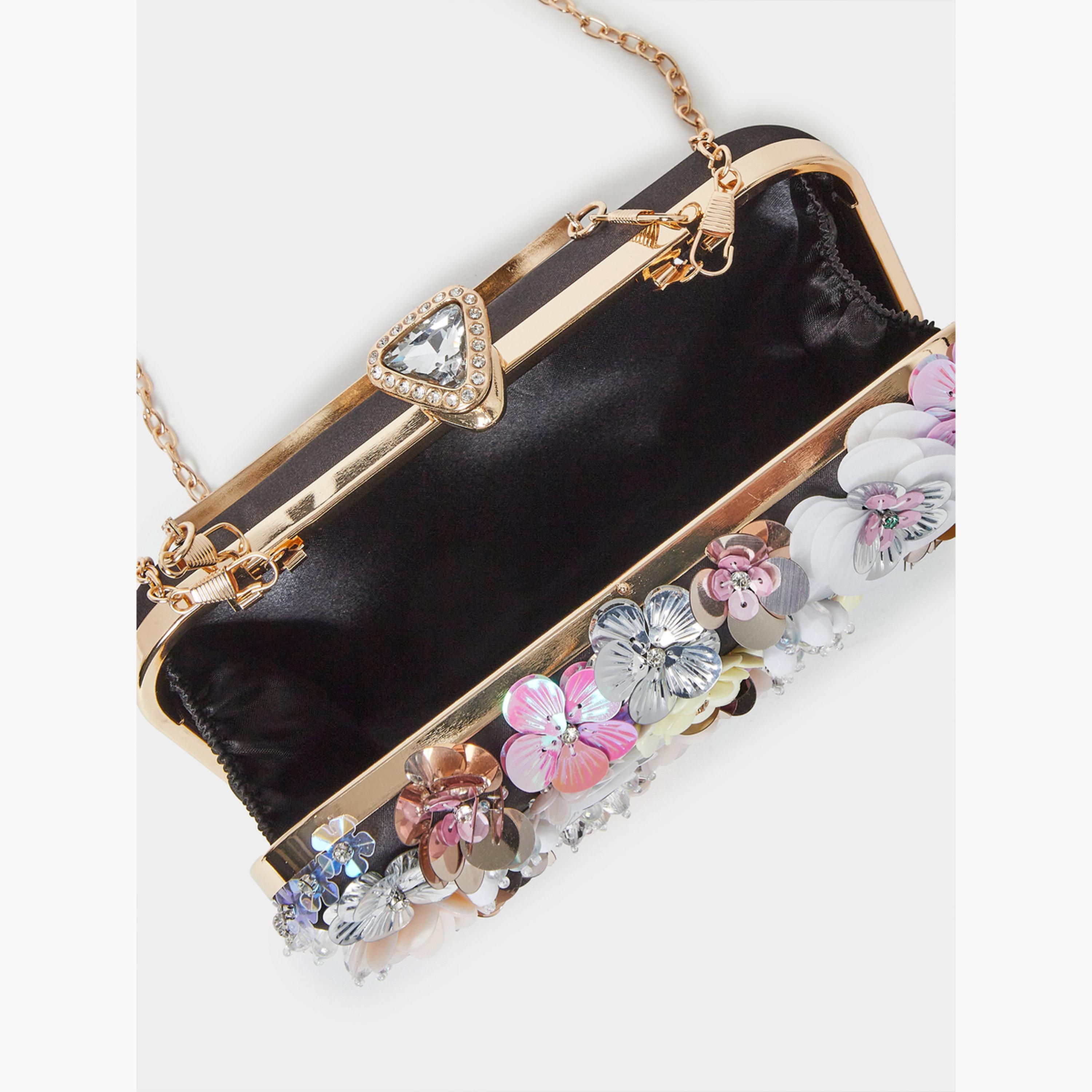 Styli Floral Embellished Clutch-women-bagsandwallets-handbags-image-4