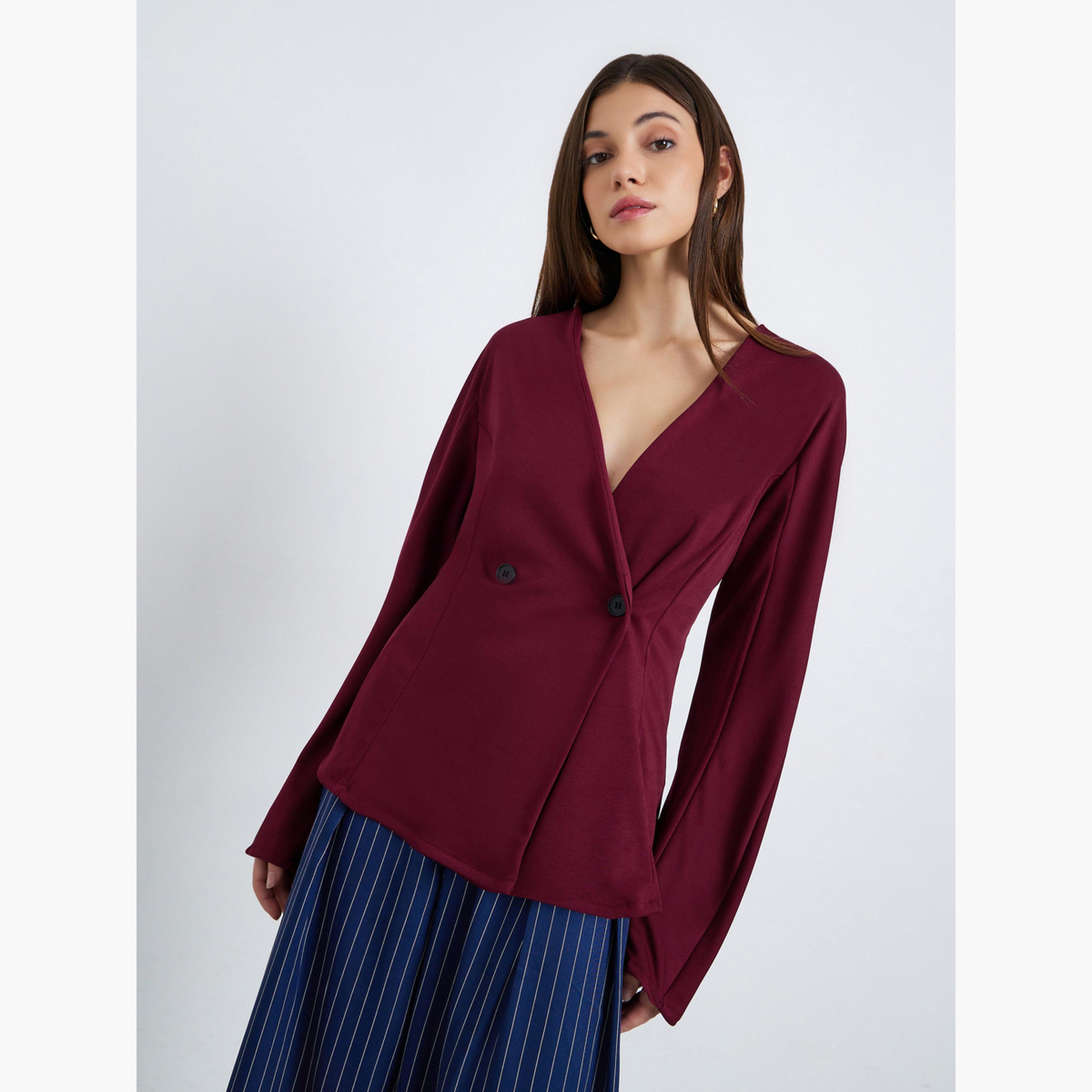بلوزة بأكمام طويلة-women-clothing-shirtsandblouses-blouses-image-1
