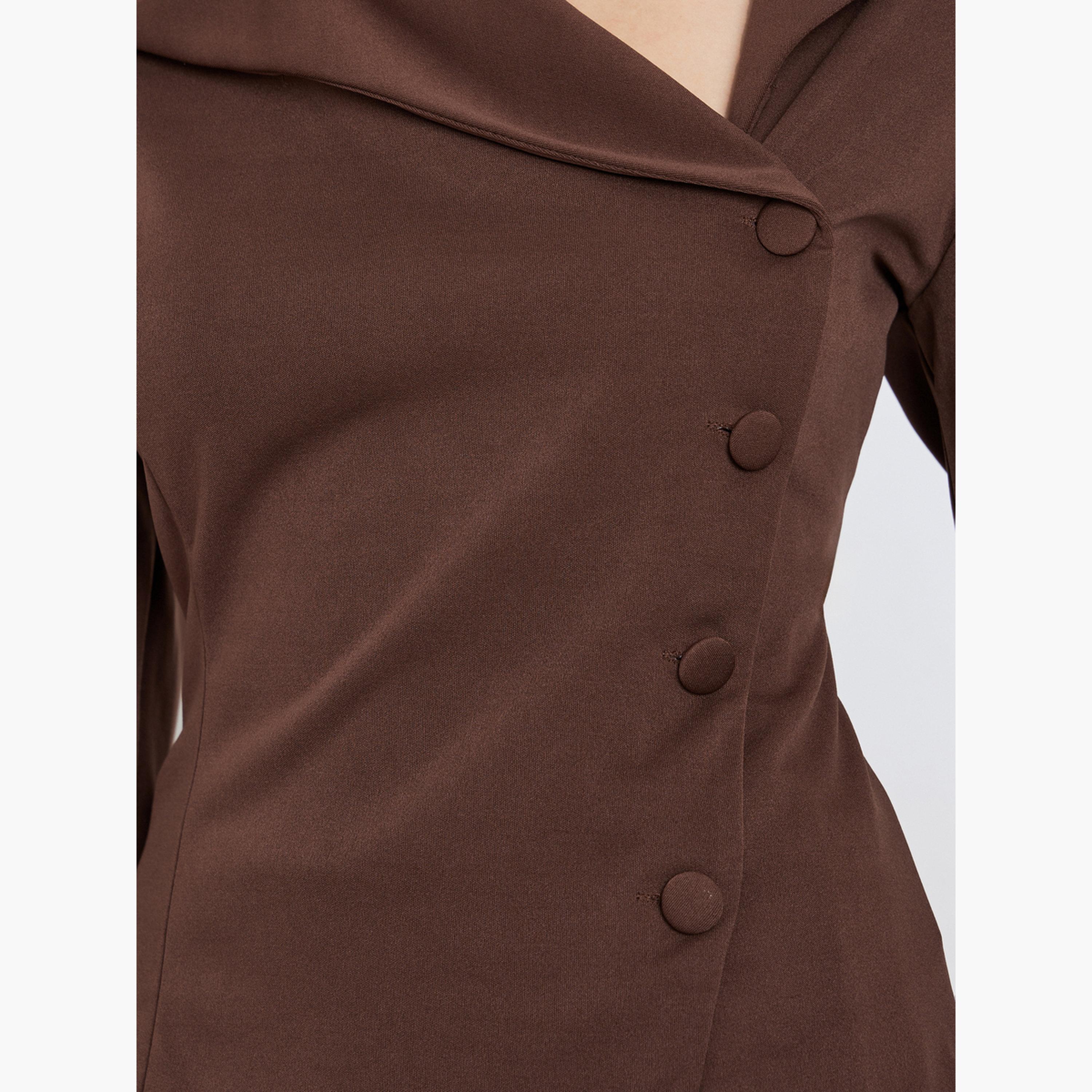 Styli Women Knit Top with Asymmetric Button Detail-women-clothing-shirtsandblouses-blouses-image-3