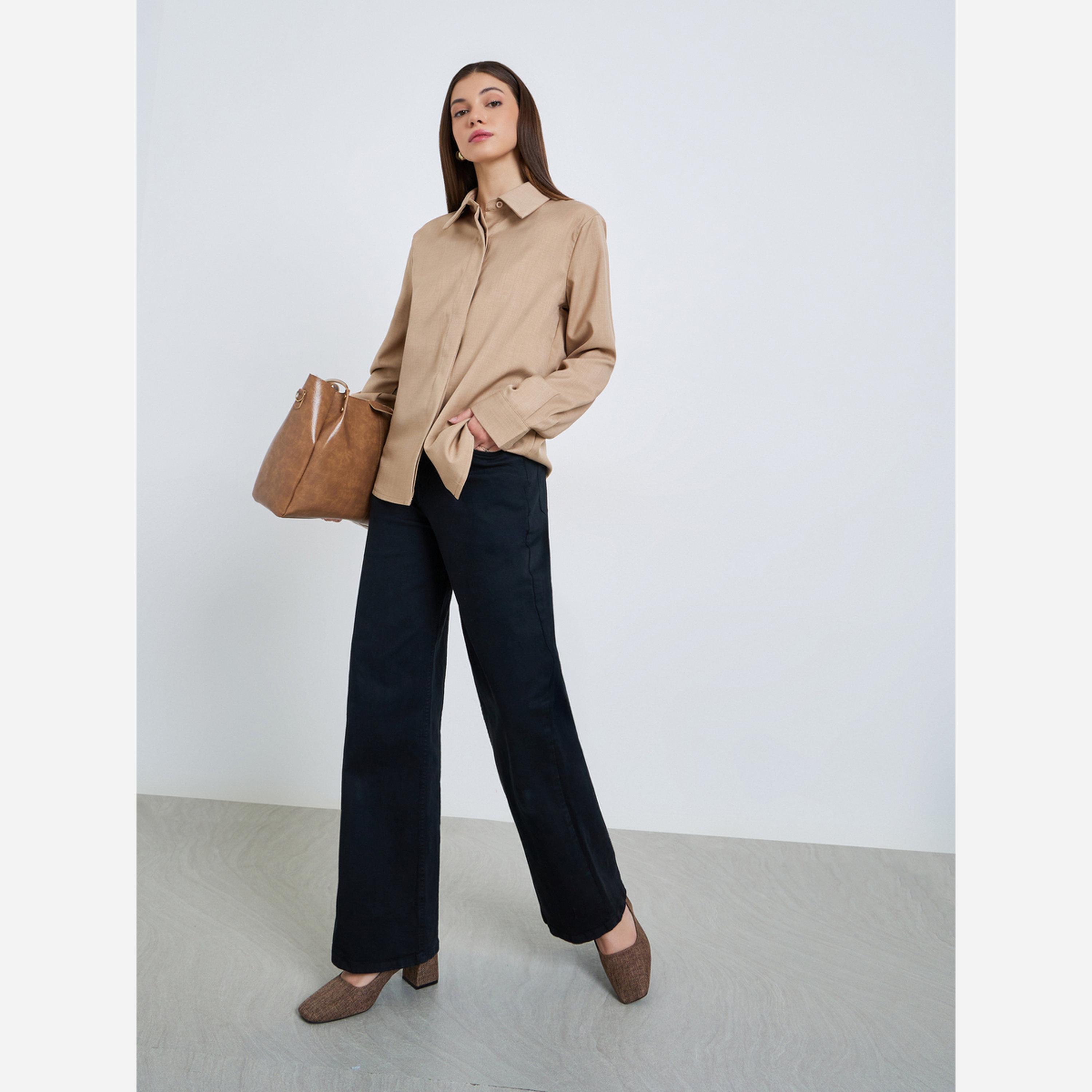 Styli Solid Casual Oversize Shirts-women-clothing-shirtsandblouses-shirts-image-2