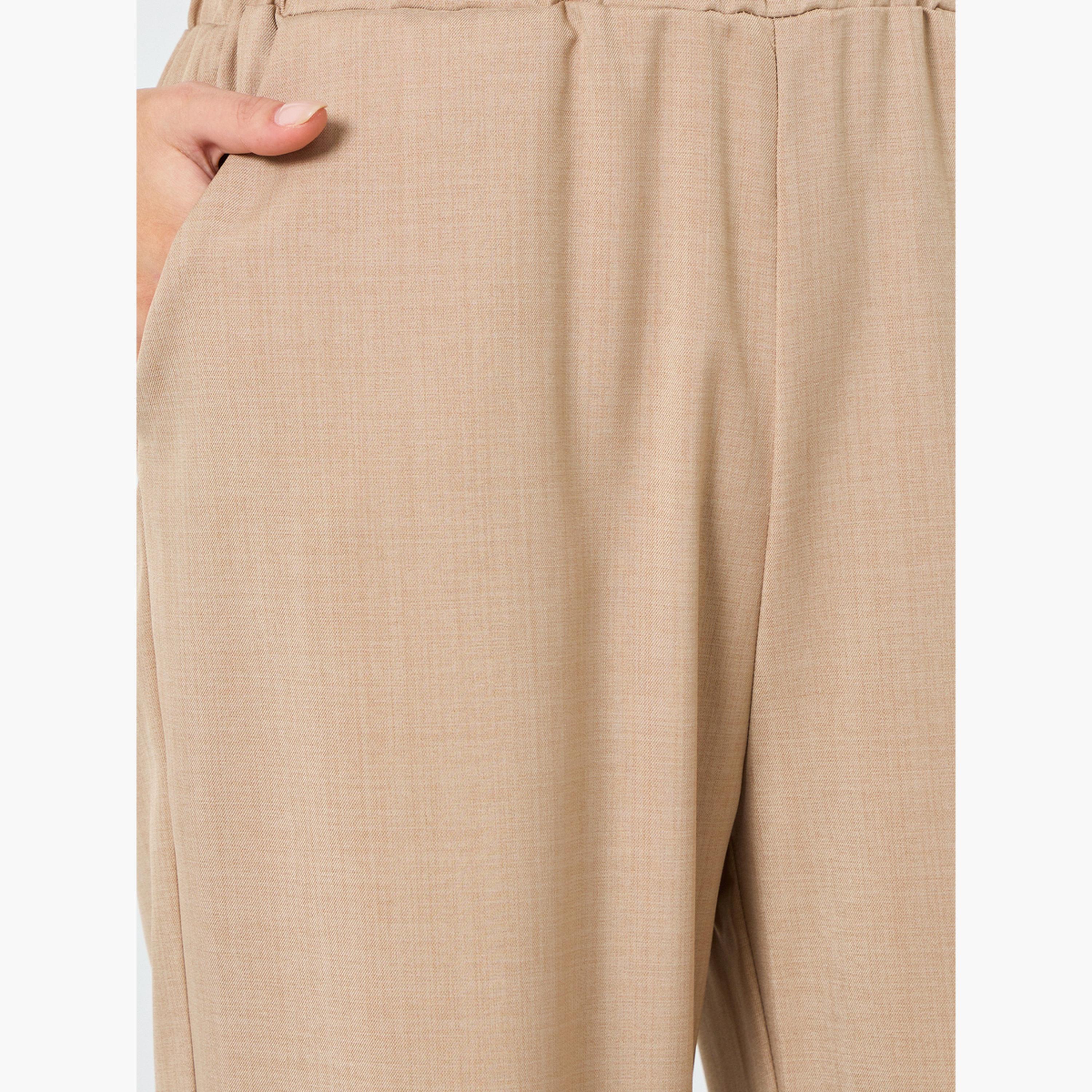 بنطال بأرجل واسعة وخصر مطاطي-women-clothing-bottoms-joggers-image-3