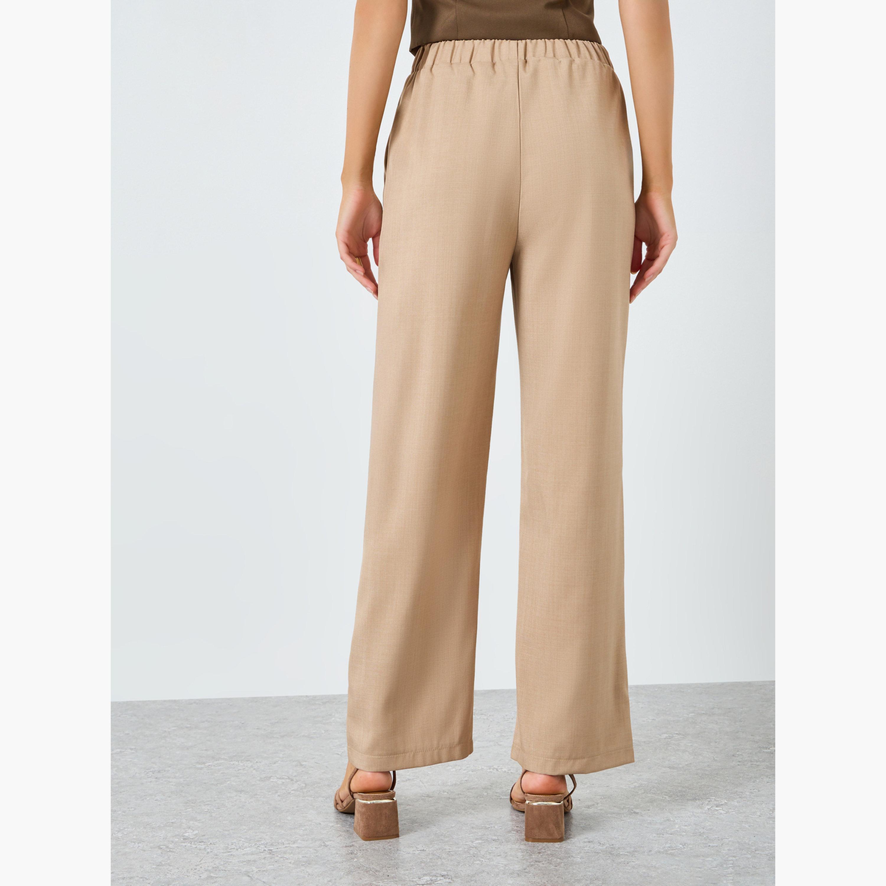 بنطال بأرجل واسعة وخصر مطاطي-women-clothing-bottoms-joggers-image-4
